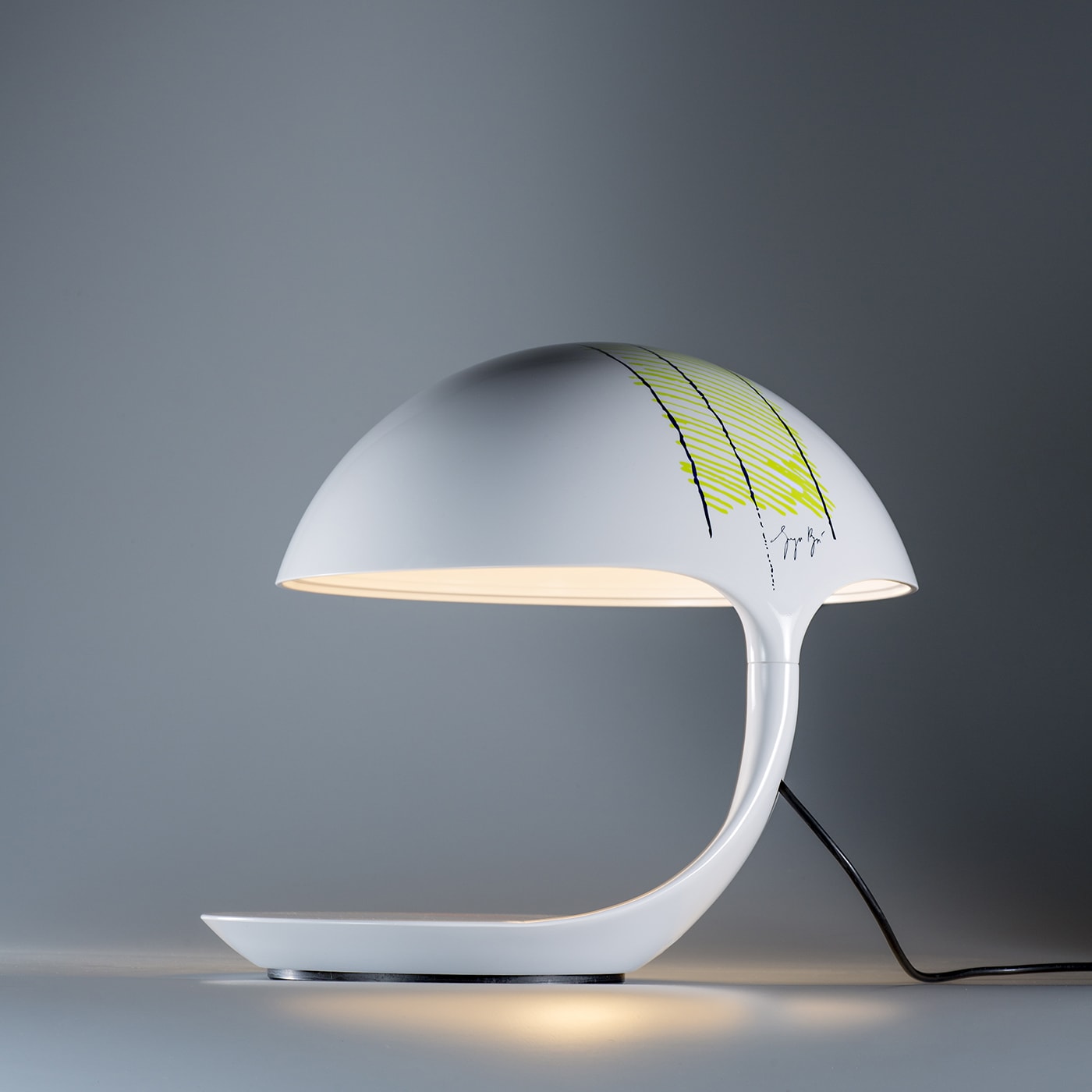 Cobra Texture Polychrome Table Lamp By Giorgio Brogi Martinelli Luce