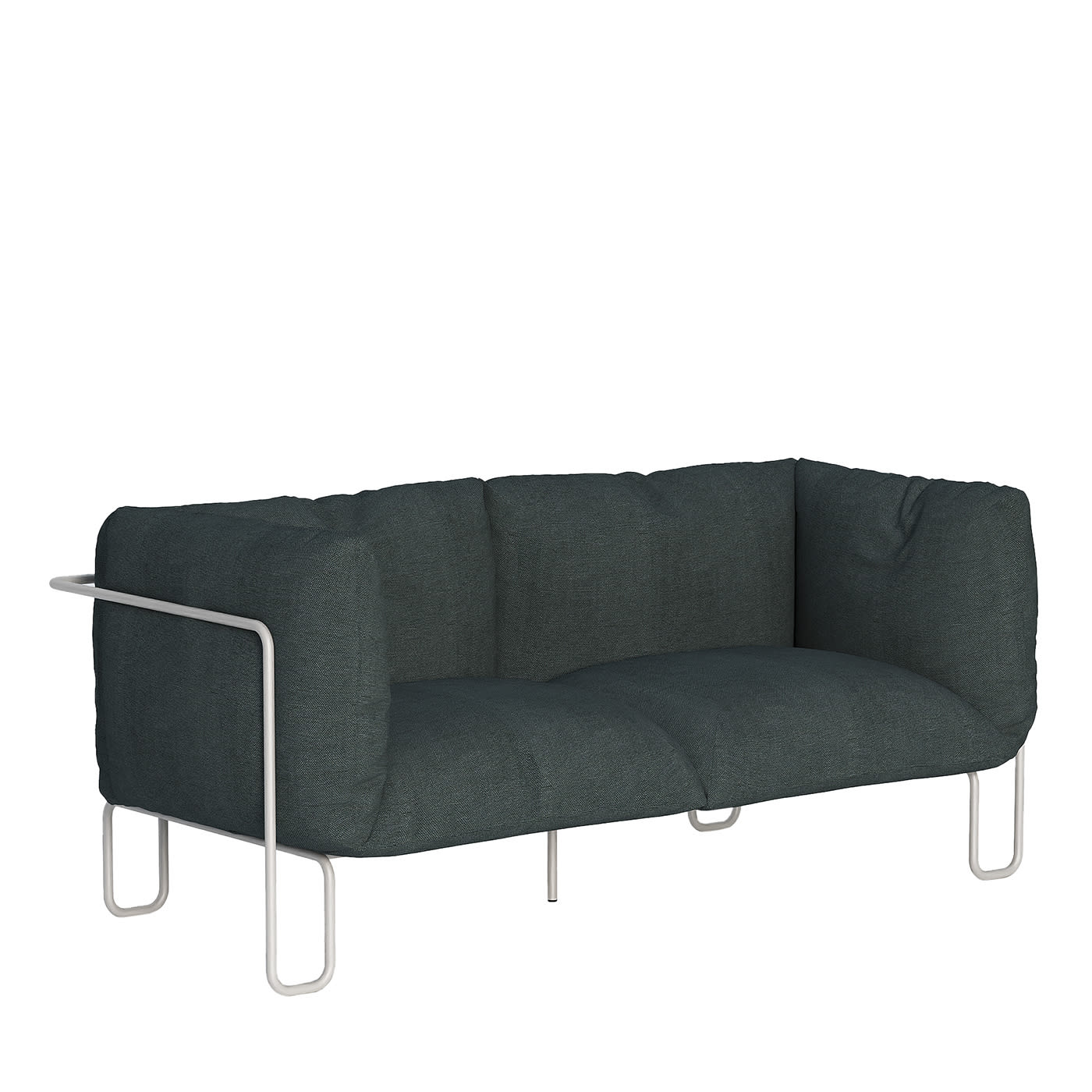 FARGO SOFT 150 indoor couch - petrol grey linen - spHaus