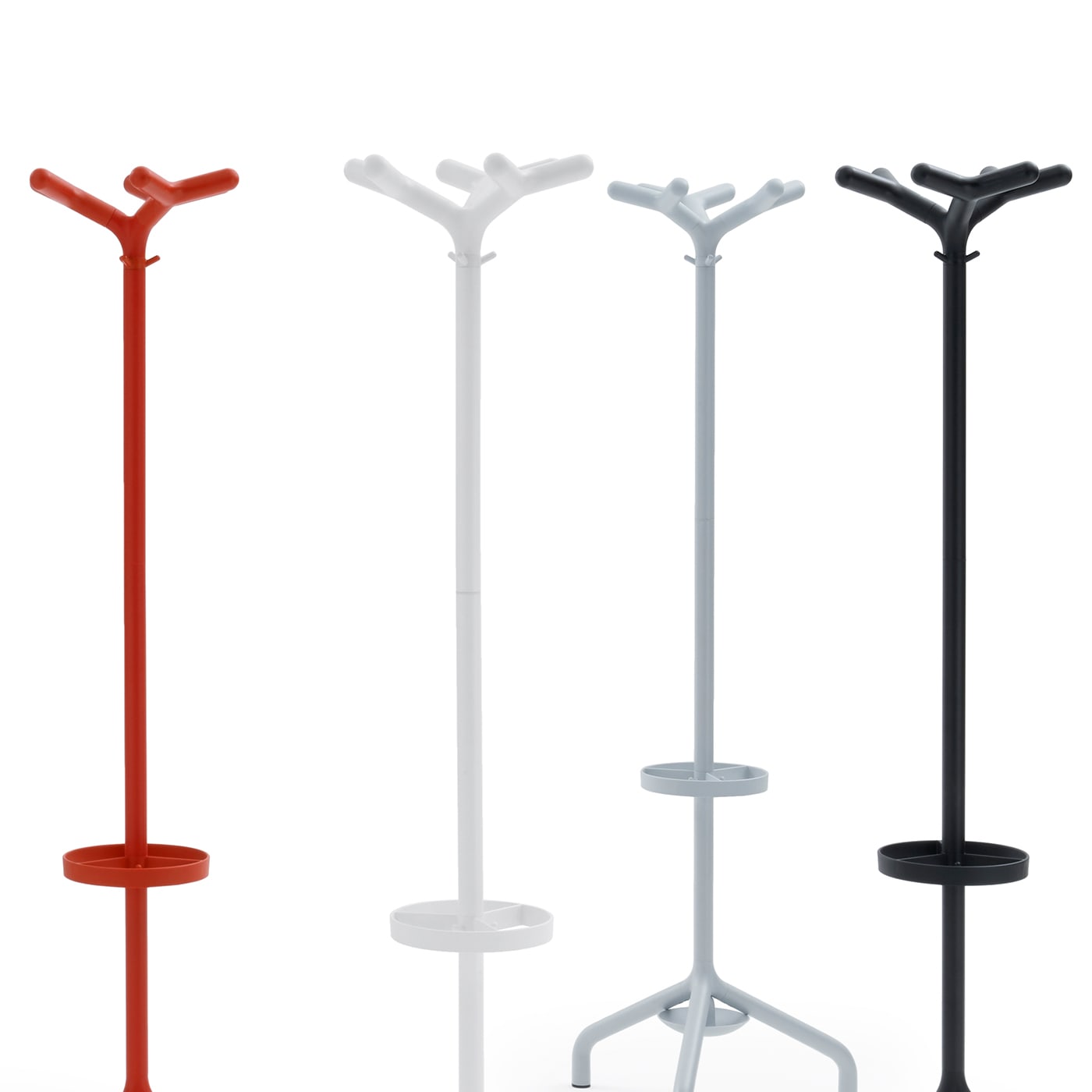 STILO RED COAT STAND by Basaglia Rota Nodari