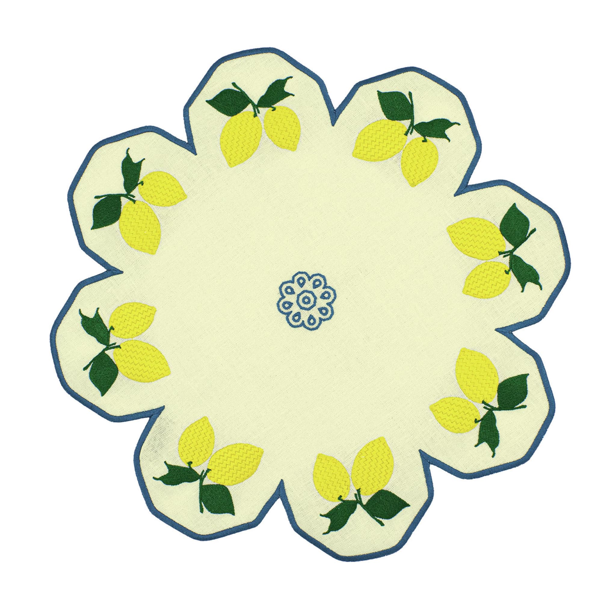Limoni Multicolor Set of 2 Flower-Shaped Yellow Service Placemats - Main view