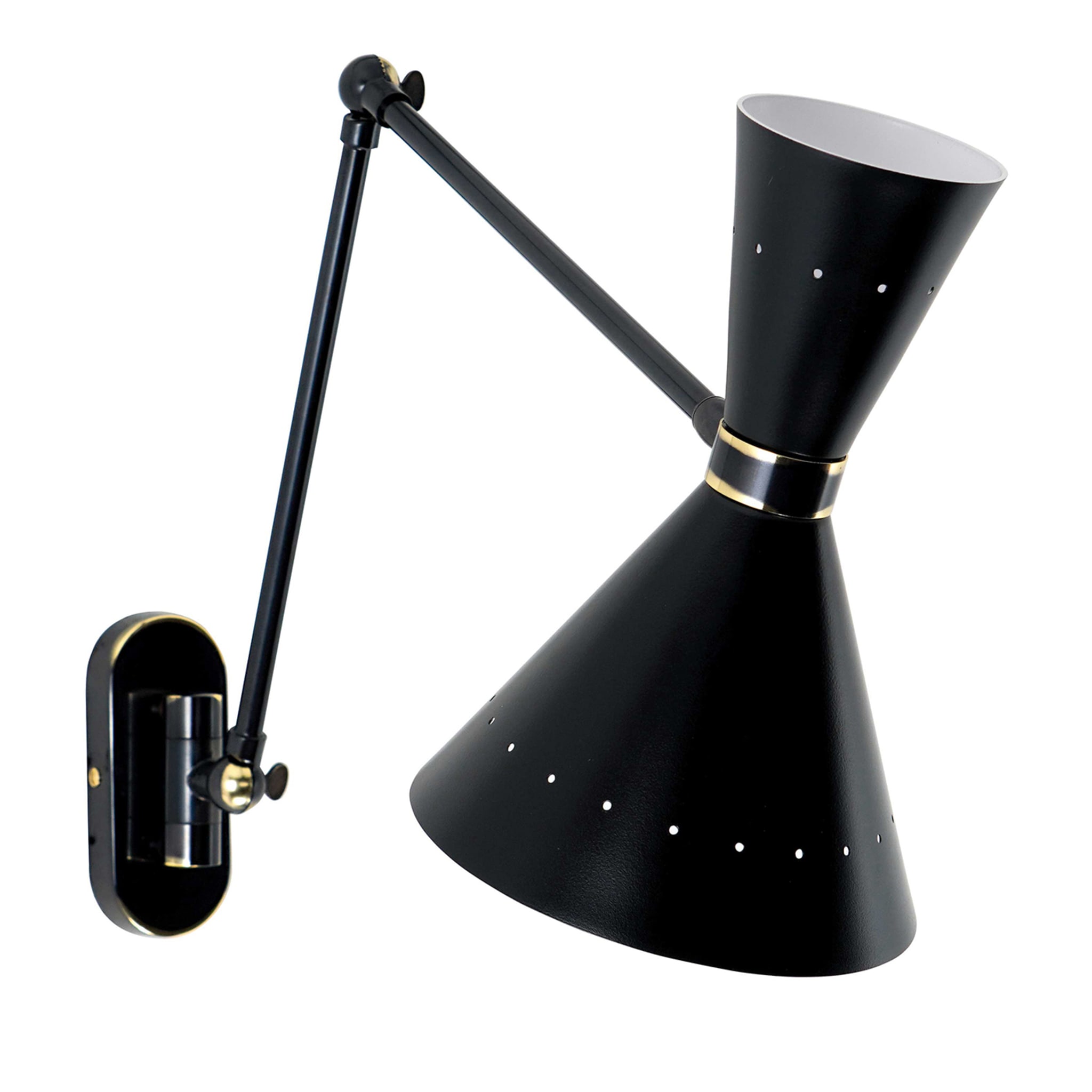 Diva M217-2 Black Wall Lamp with Jointed Arm by Michele Böna - Main view