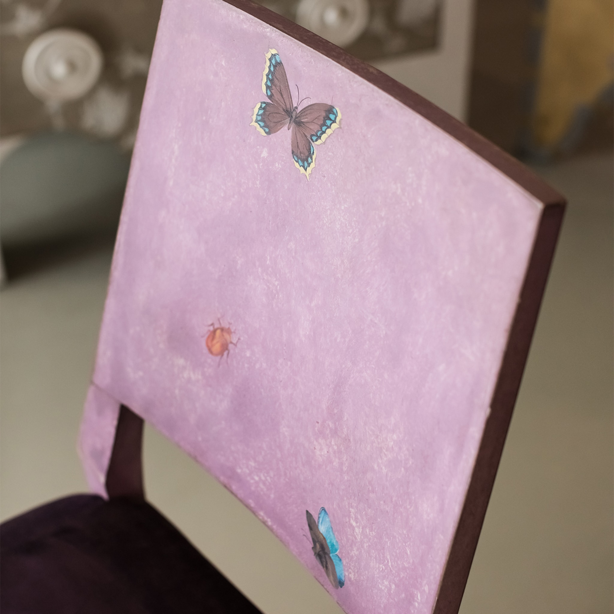 Cremona Violet Indigo with Butterflies Dining Chair - Alternative view 3