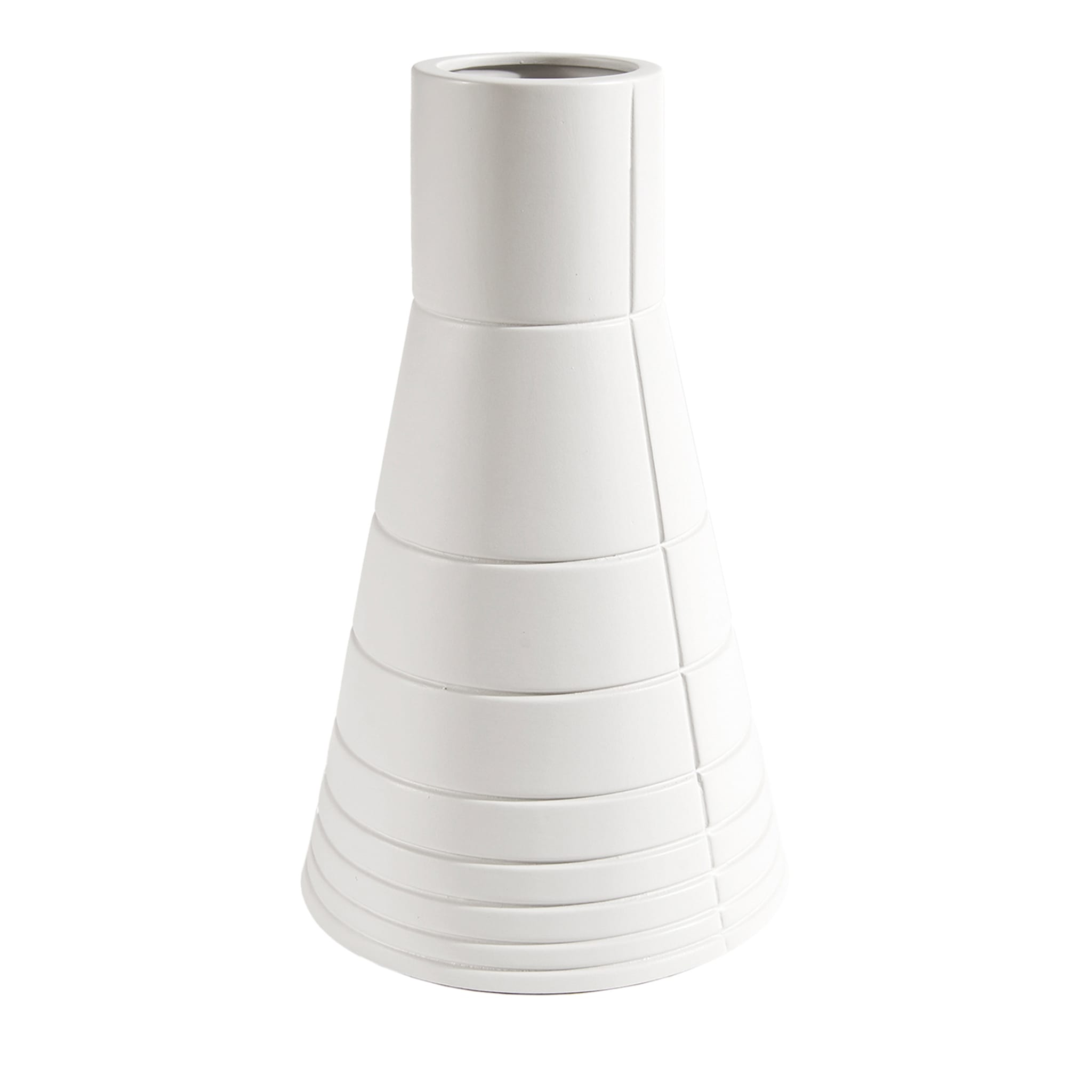 Rikuadra White Ceramic Vase #5 - Main view
