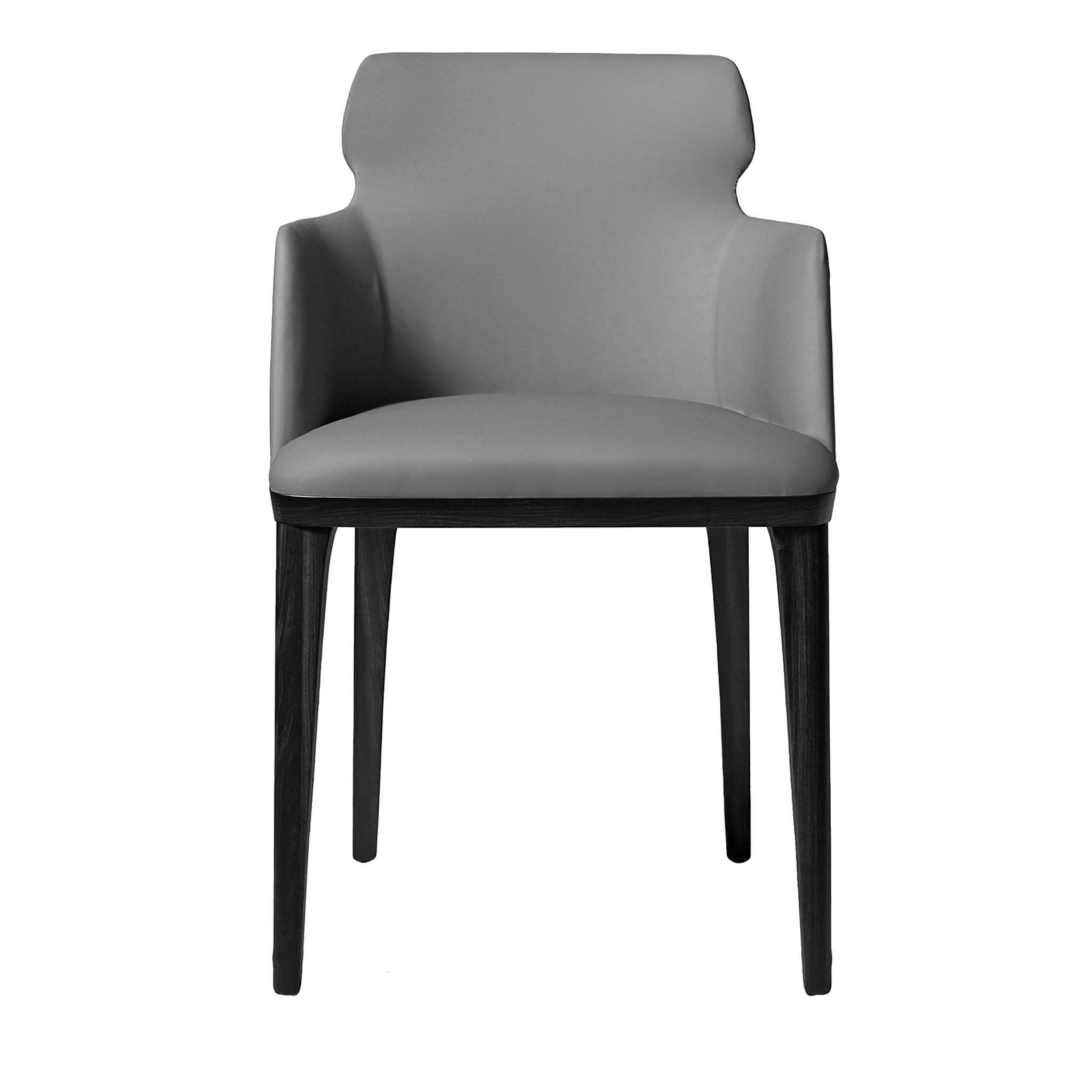 Shape Gray Leather Chair - Main view