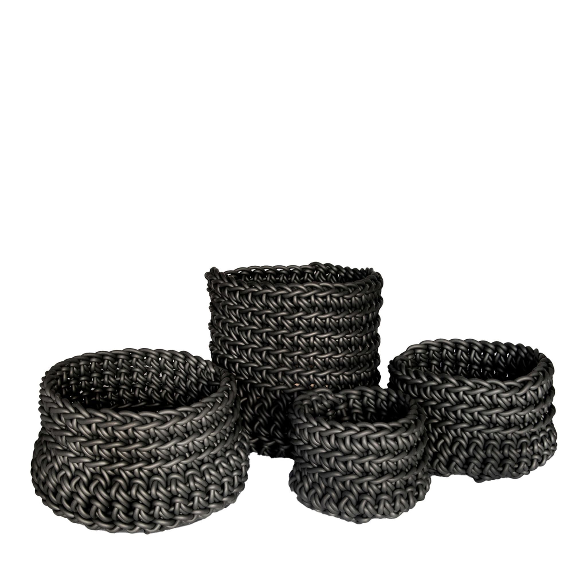 Cilindro Set of 4 Black Baskets by Rosanna Contadini - Main view