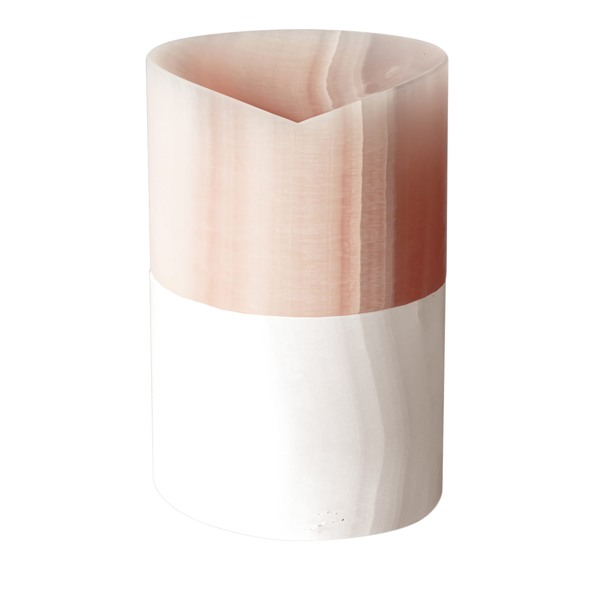 Vase Onix rose et blanc Here and Now - Vue principale