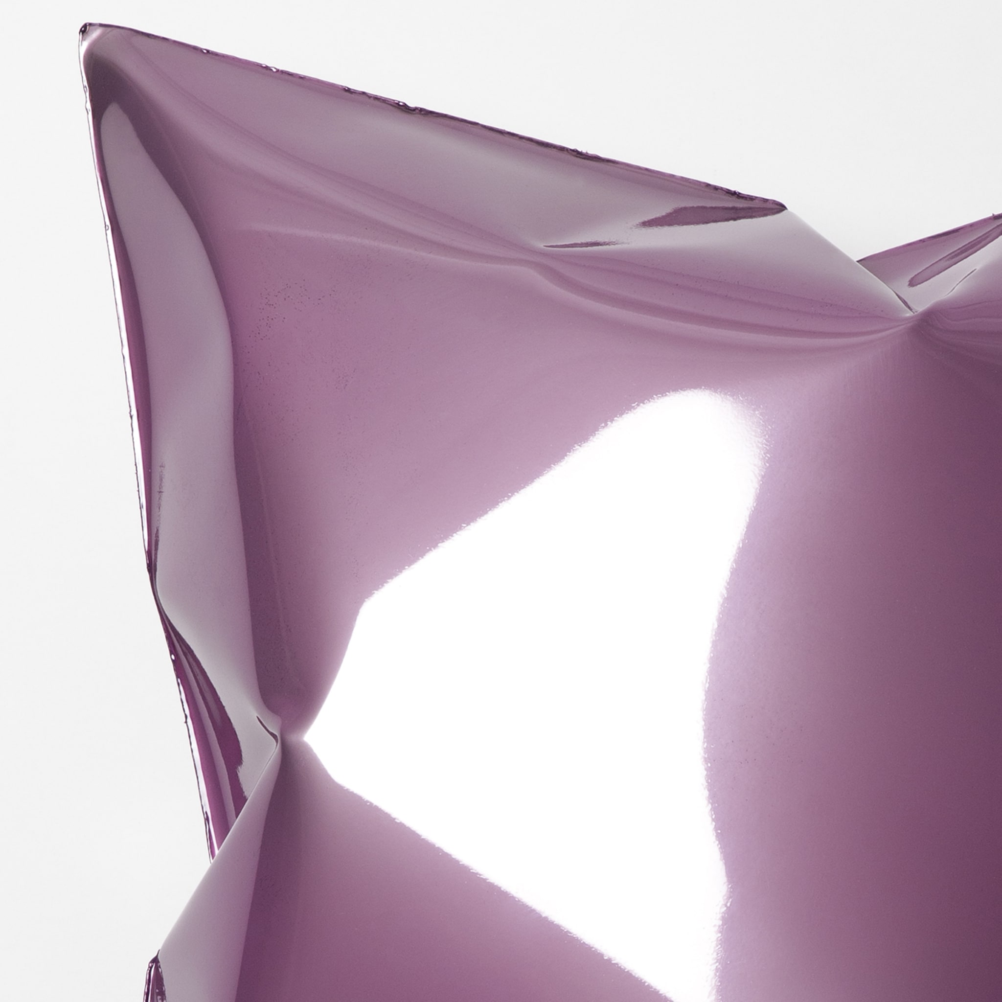 Square Purple Pillow-Shaped Wall Sculpture - Alternative view 1