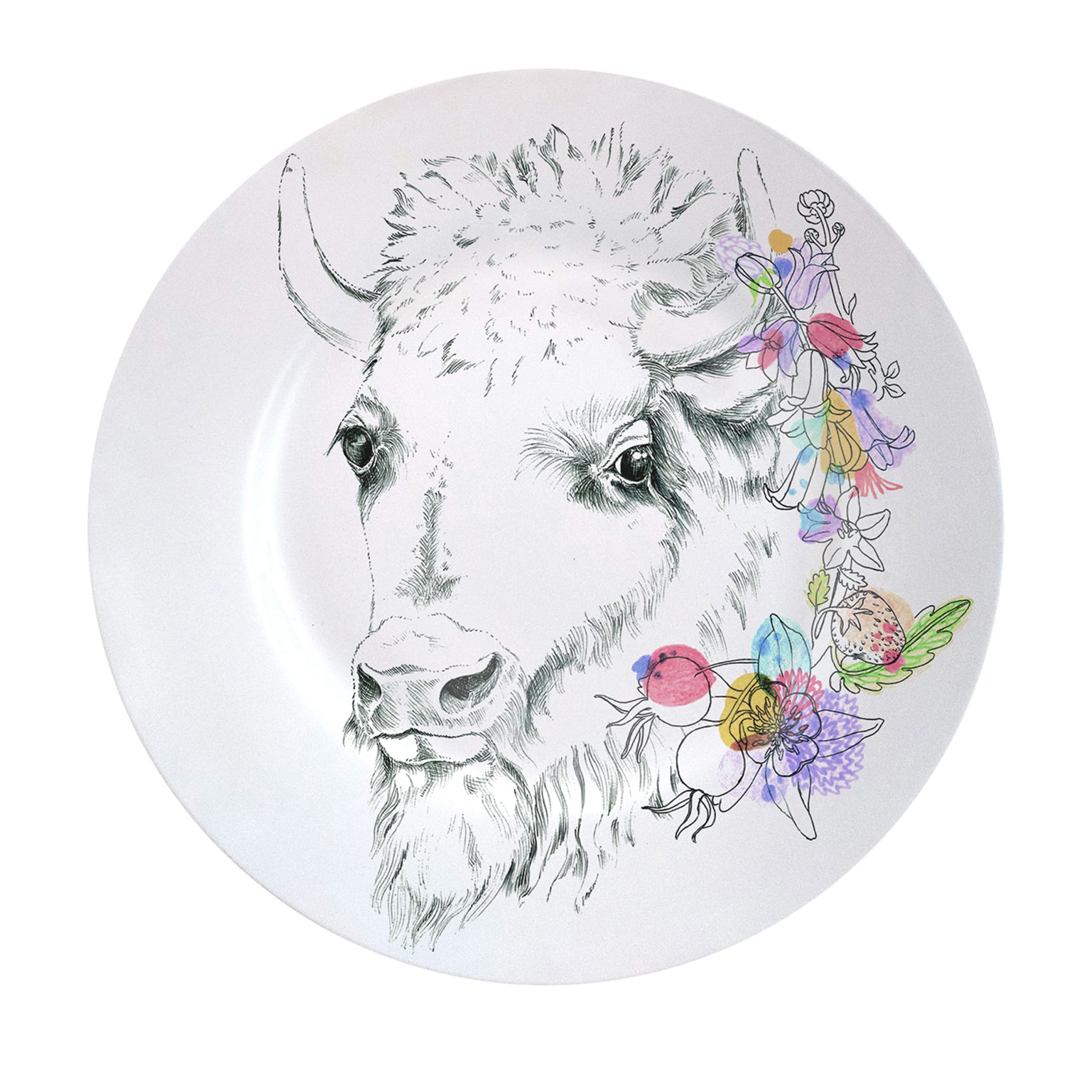 An Ode To The Woods Bison Dinner Plate - Main view