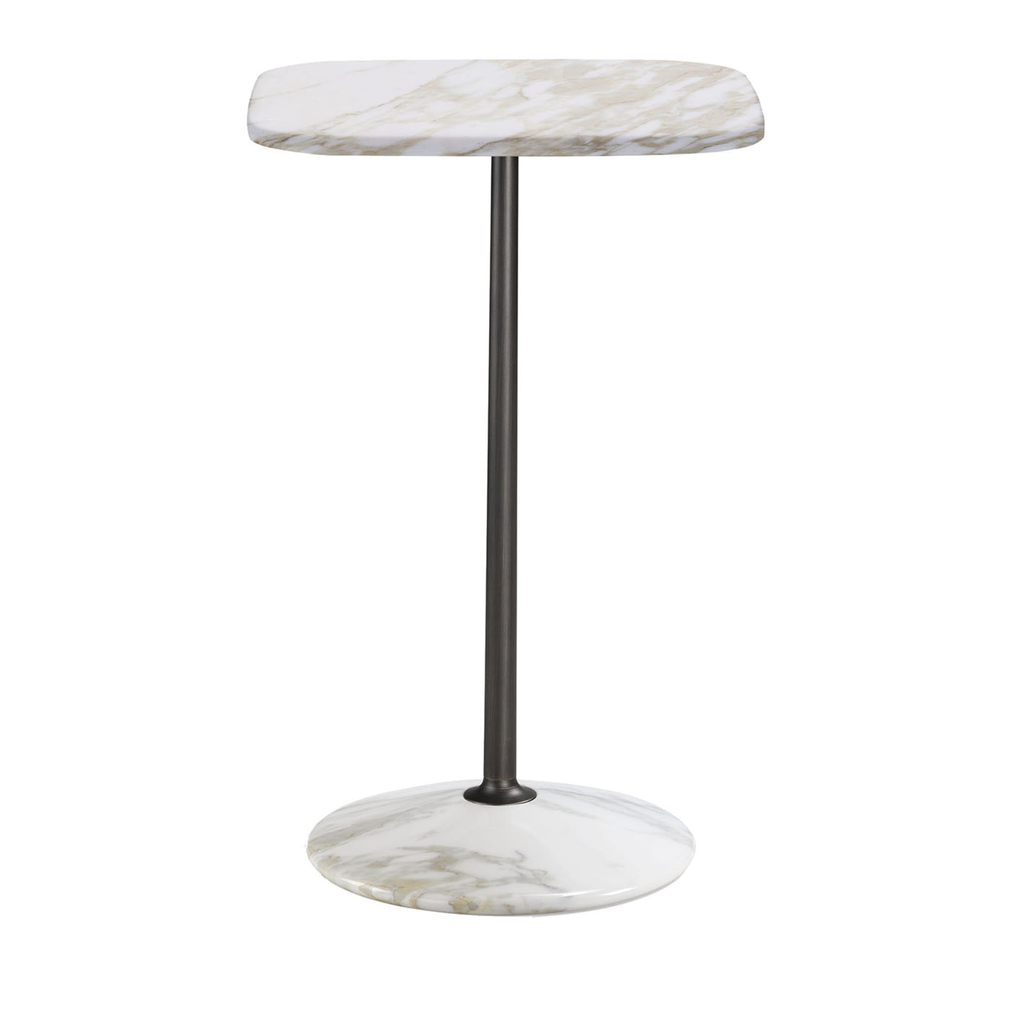 Arnold Table carrée en marbre blanc - Vue principale