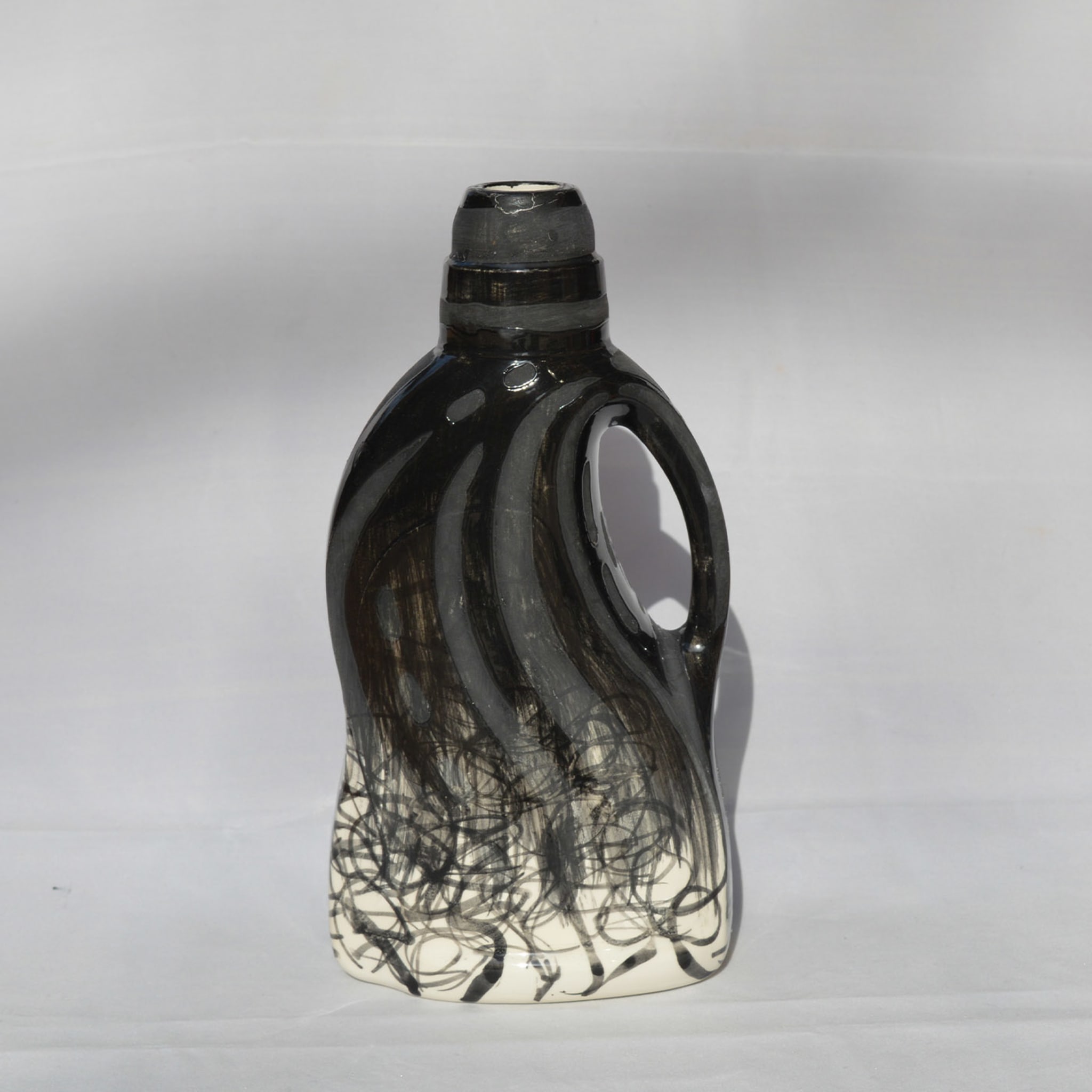 More Clay Less Plastic Black and White Bottle - Alternative view 1