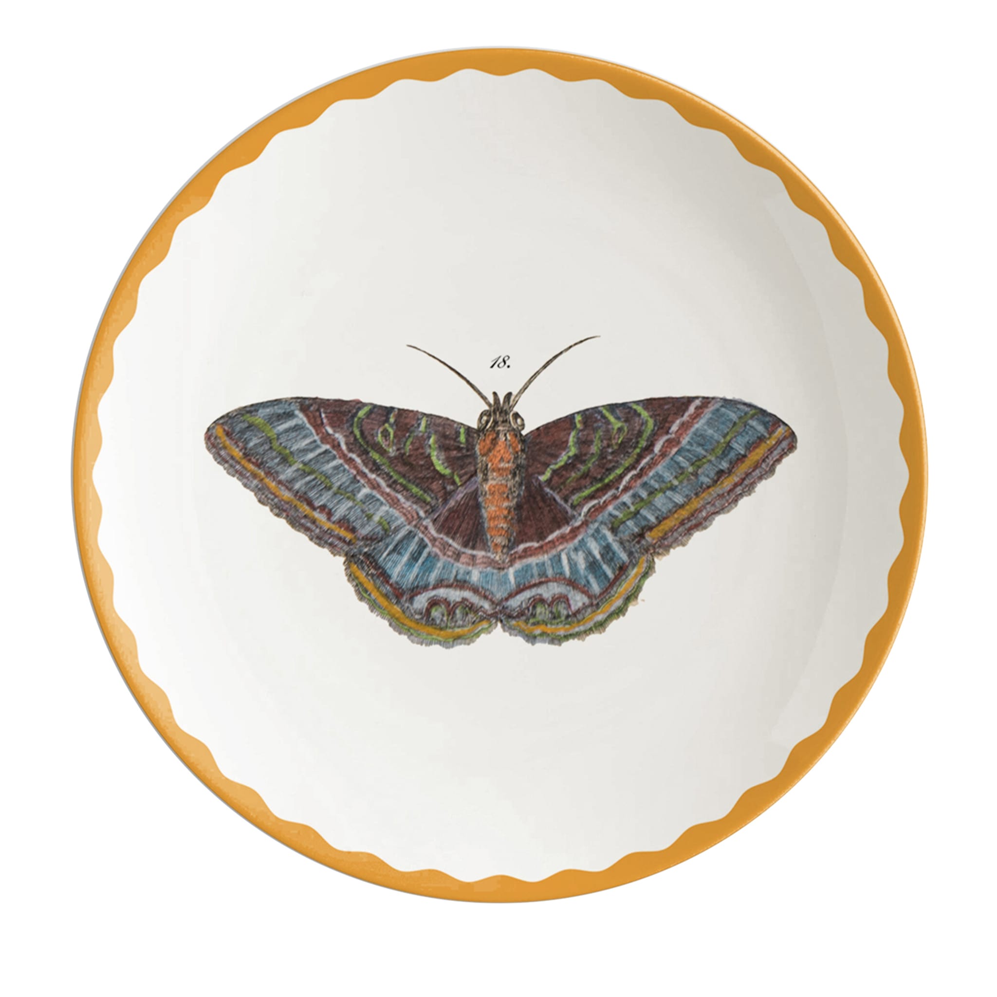 Cabinet De Curiosités Set Of 2 Porcelain Bread Plates With Butterflies - Main view