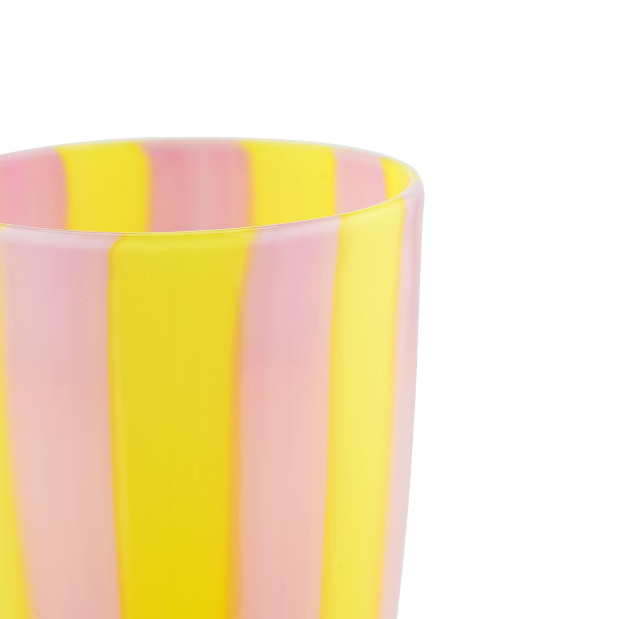 Dolce Vita Set of 2 Pink & Yellow Mouth-Blown Water Tumblers  - Alternative view 1