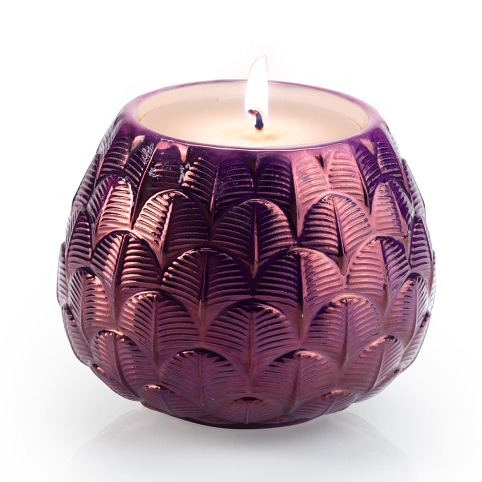 CHARLOTTE PEACOCK CANDLE COVER - PURPLE - Alternative view 1