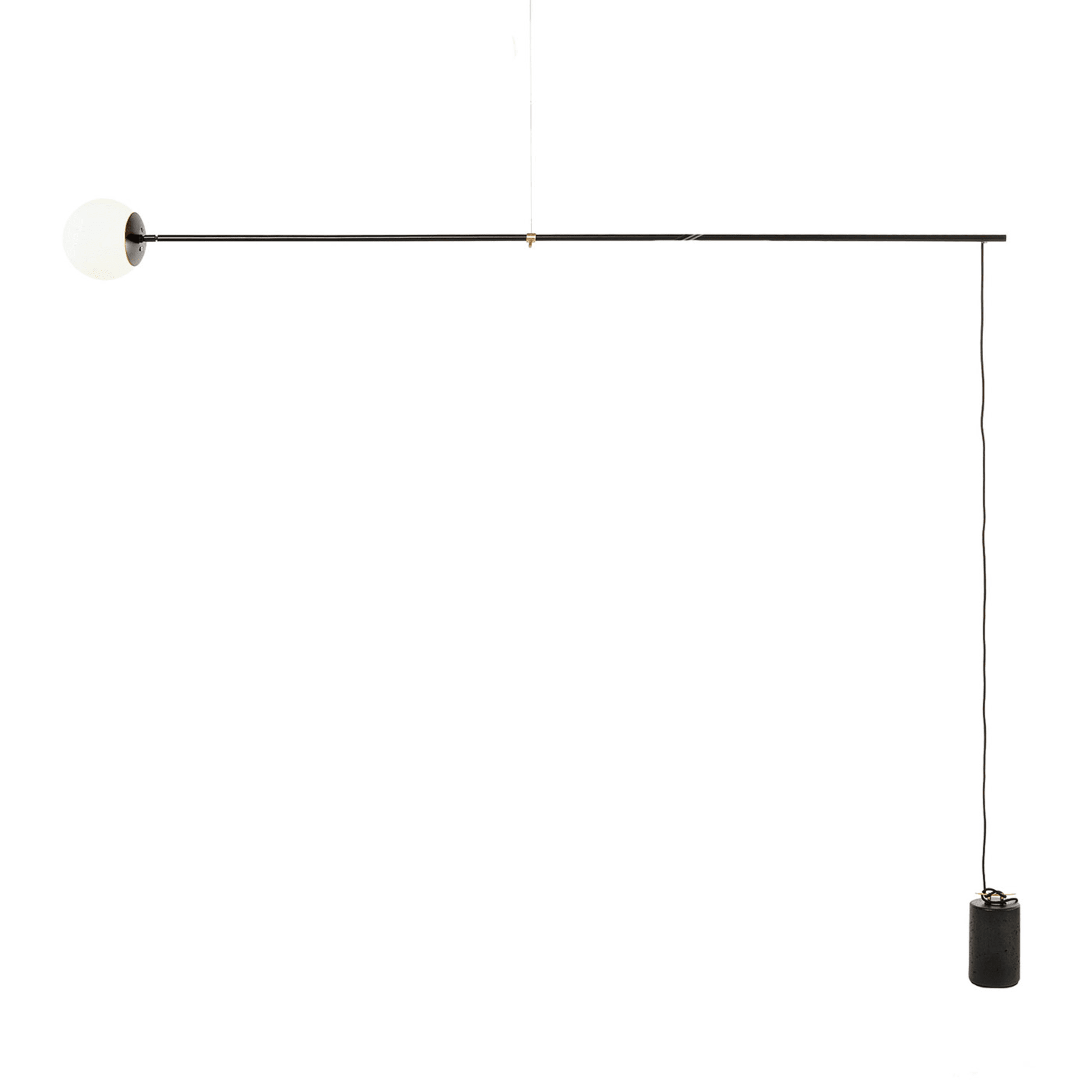 Bitta Black Pendant Lamp by Sebastiano Tosi - Main view