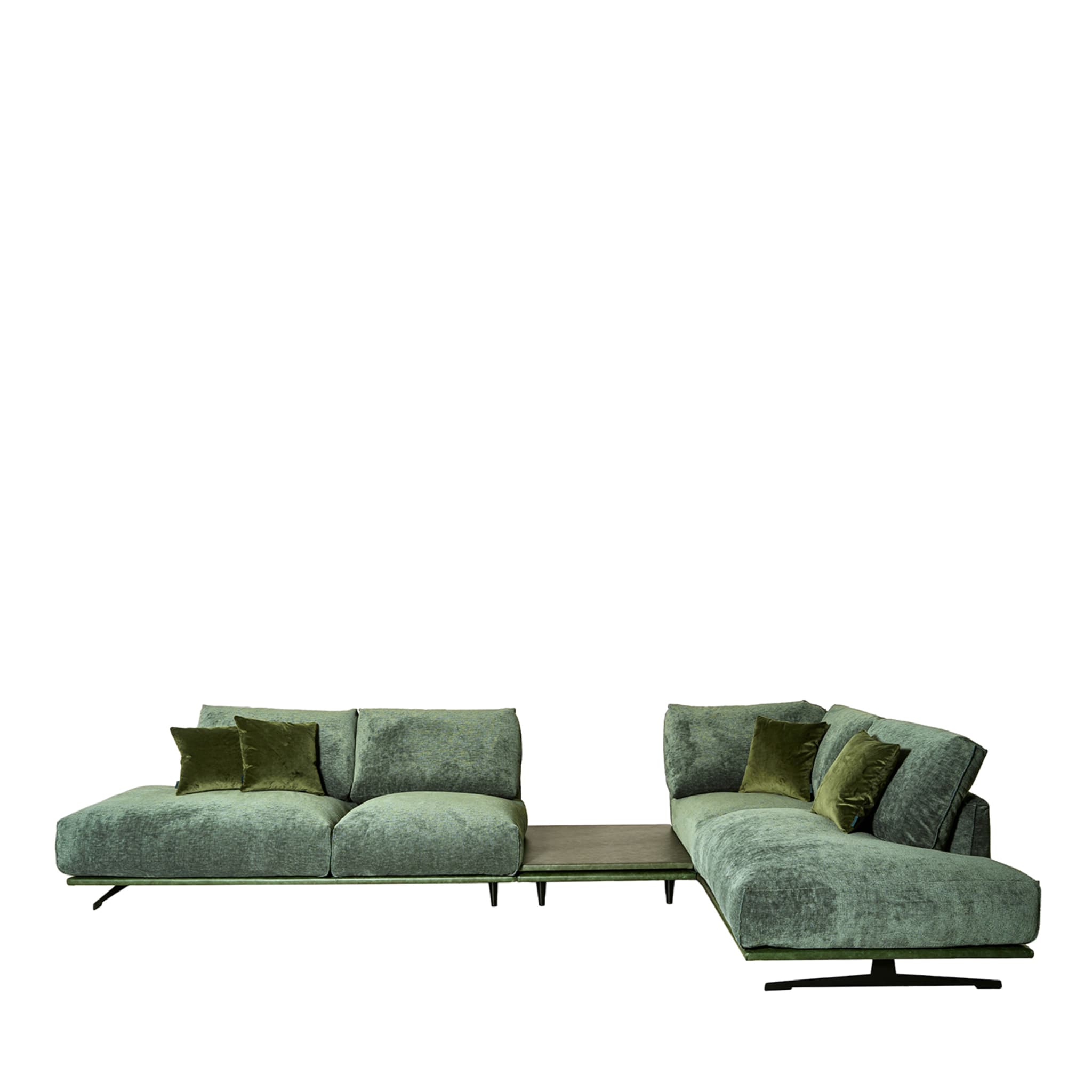  Boboli Green Corner Sofa with Side Table - Main view