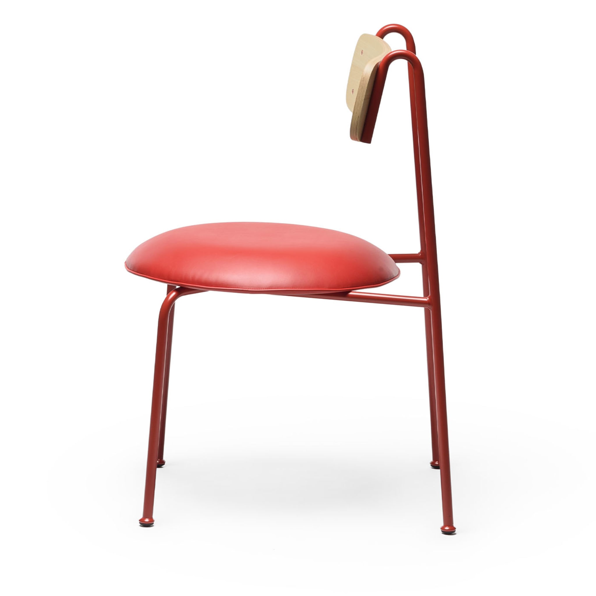 Lena S Red And Natural Ash Chair By Designerd - Alternative view 4