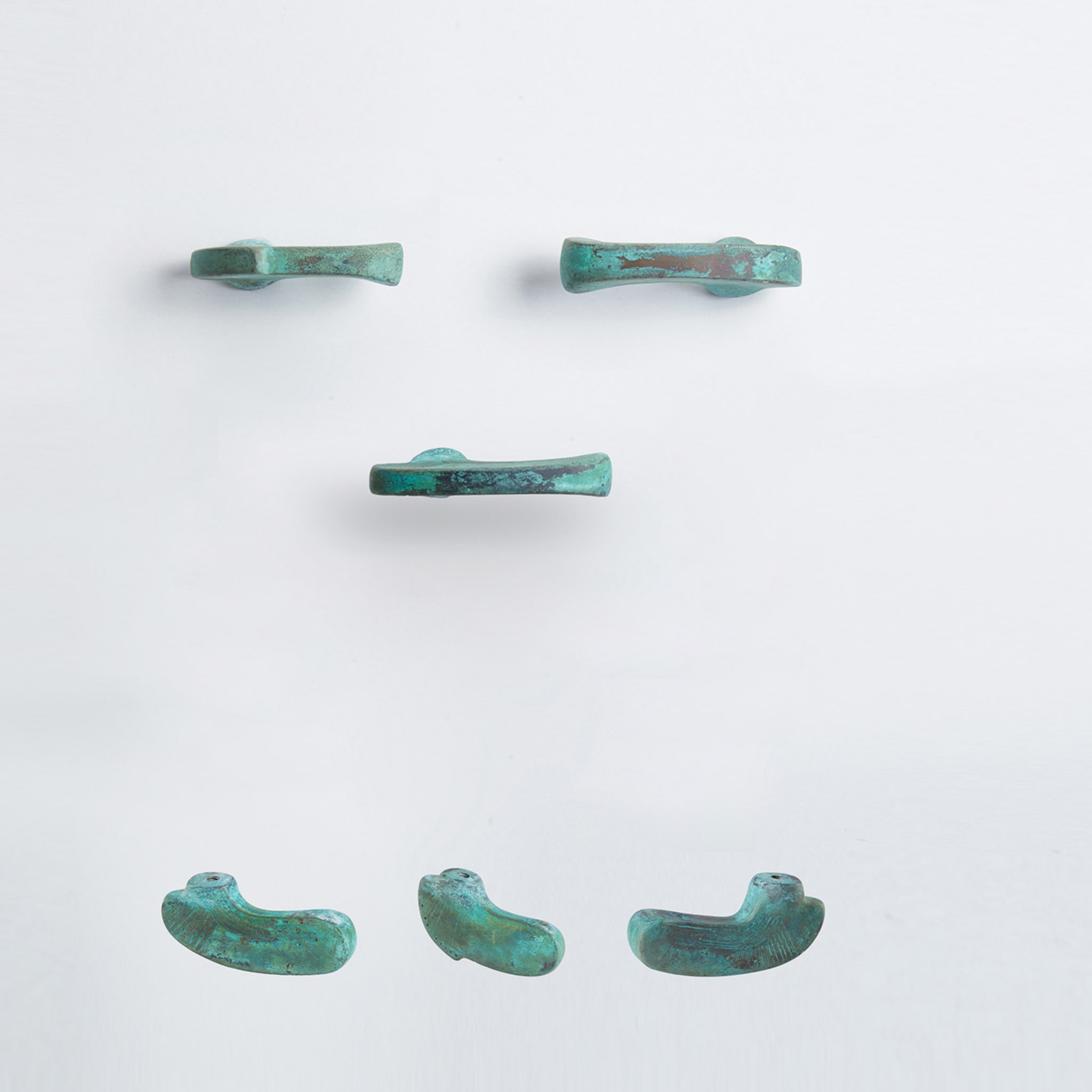 Inca Set of 4 Green Door Knobs #2 by Nicole Valenti - Alternative view 1
