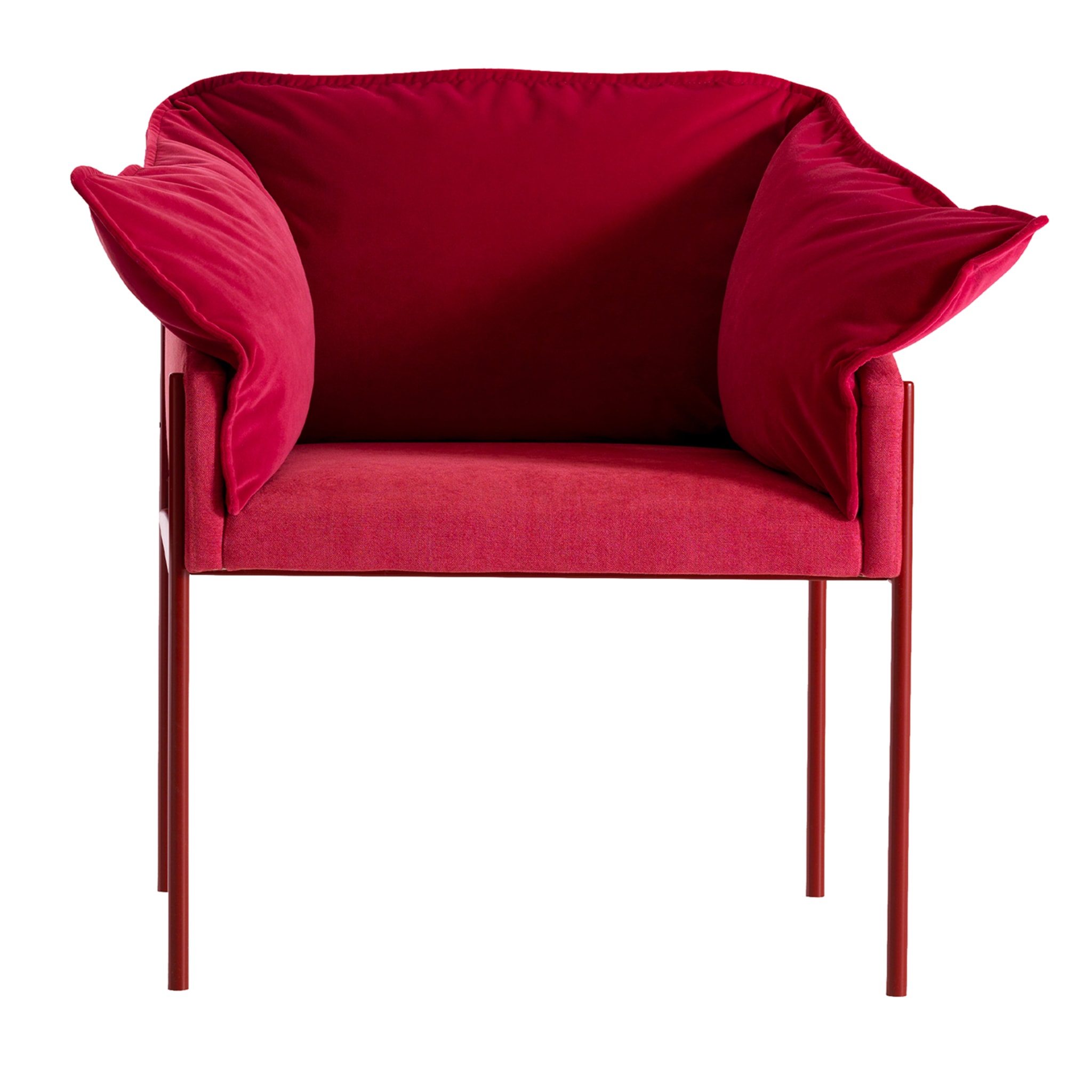 Roter Carmen-Sessel von Angeletti Ruzza - Hauptansicht