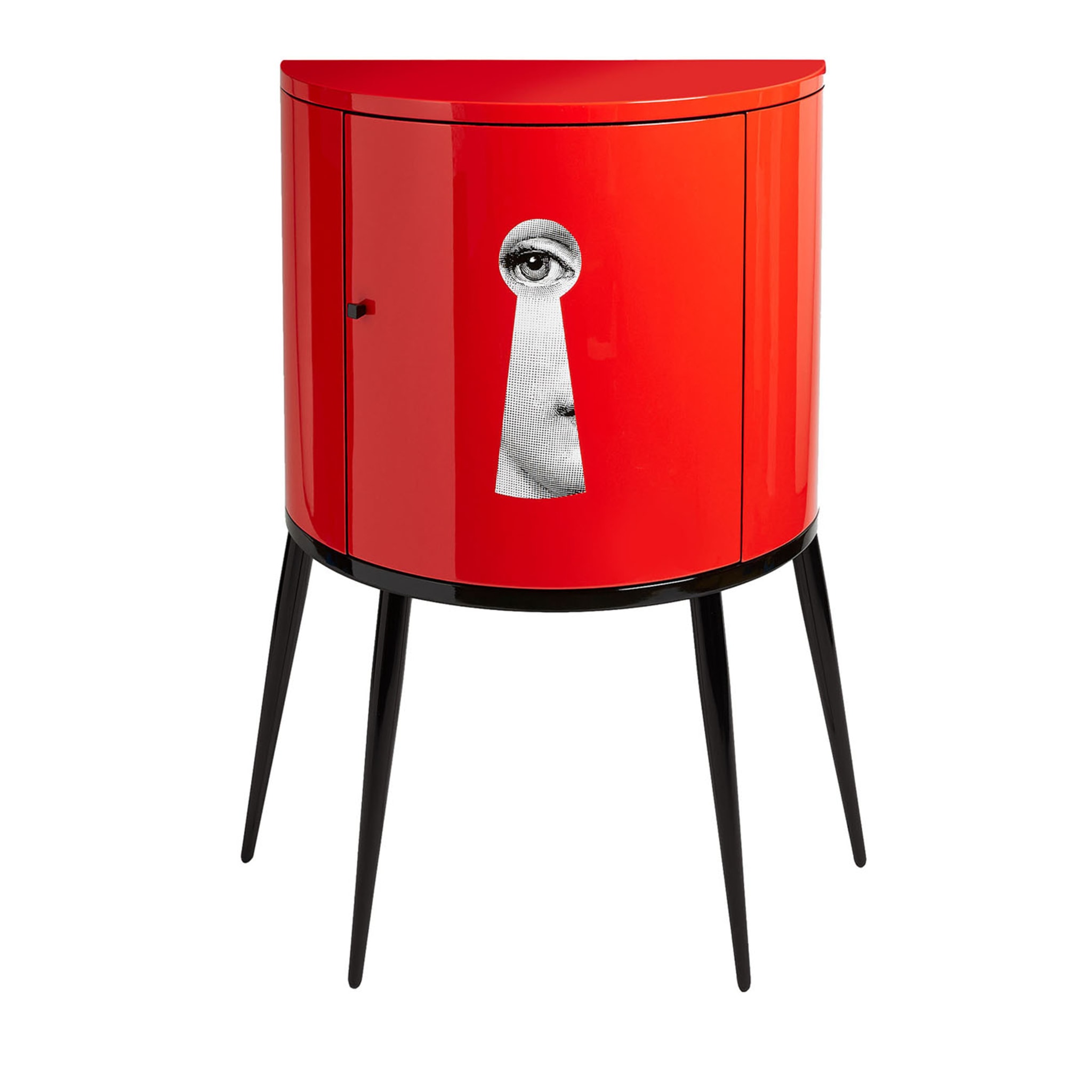Serratura Red Curved Small Cabinet - Main view