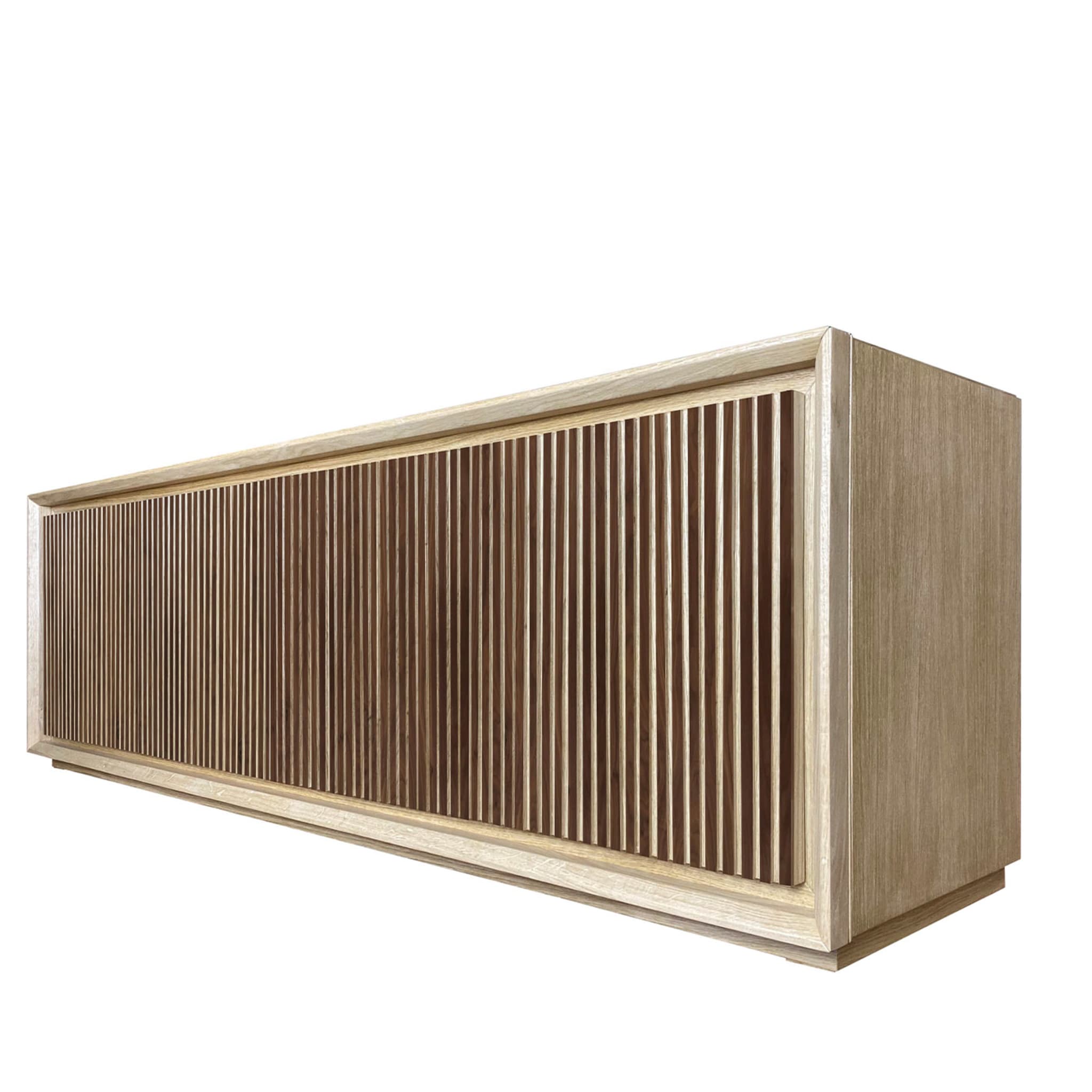 Fuga Noce Due 4-Door Grooved Sideboard by Mascia Meccani - Alternative view 3