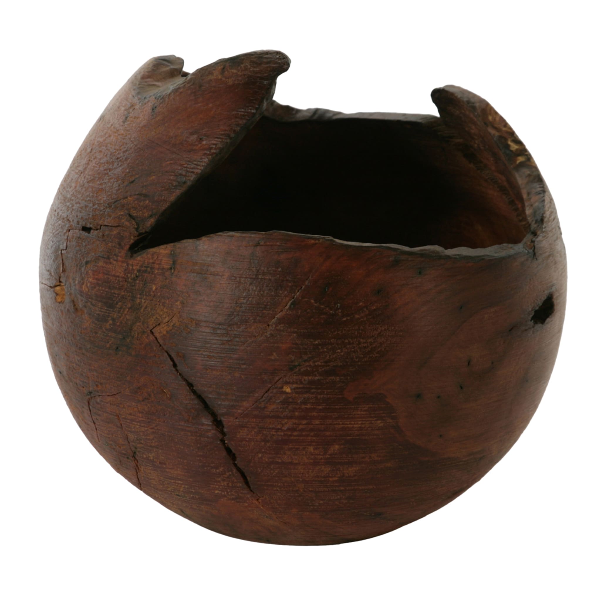 Spherical Carver Wooden Vase - Main view