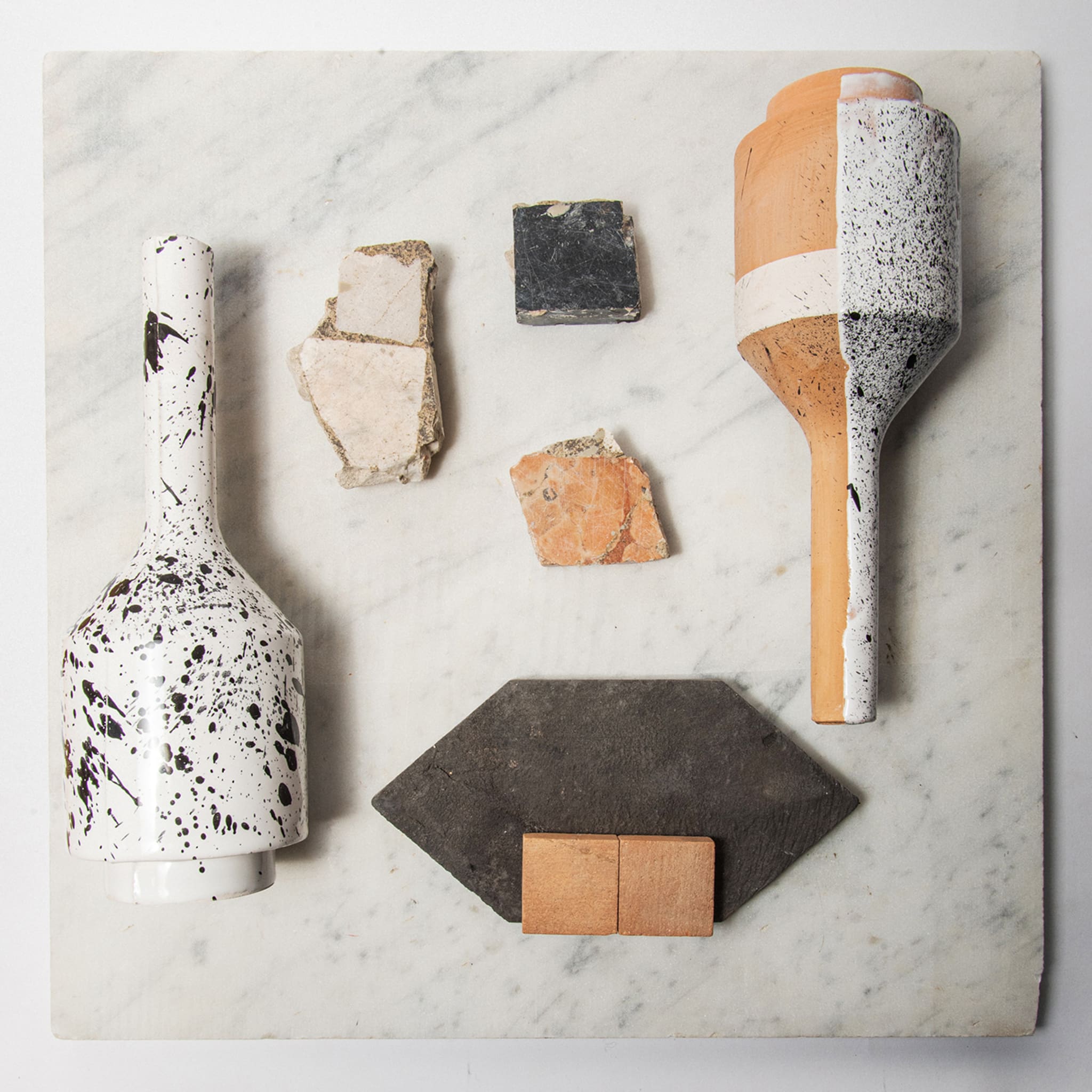Mattone Terracotta&White Single-Stem Vase - Alternative view 4