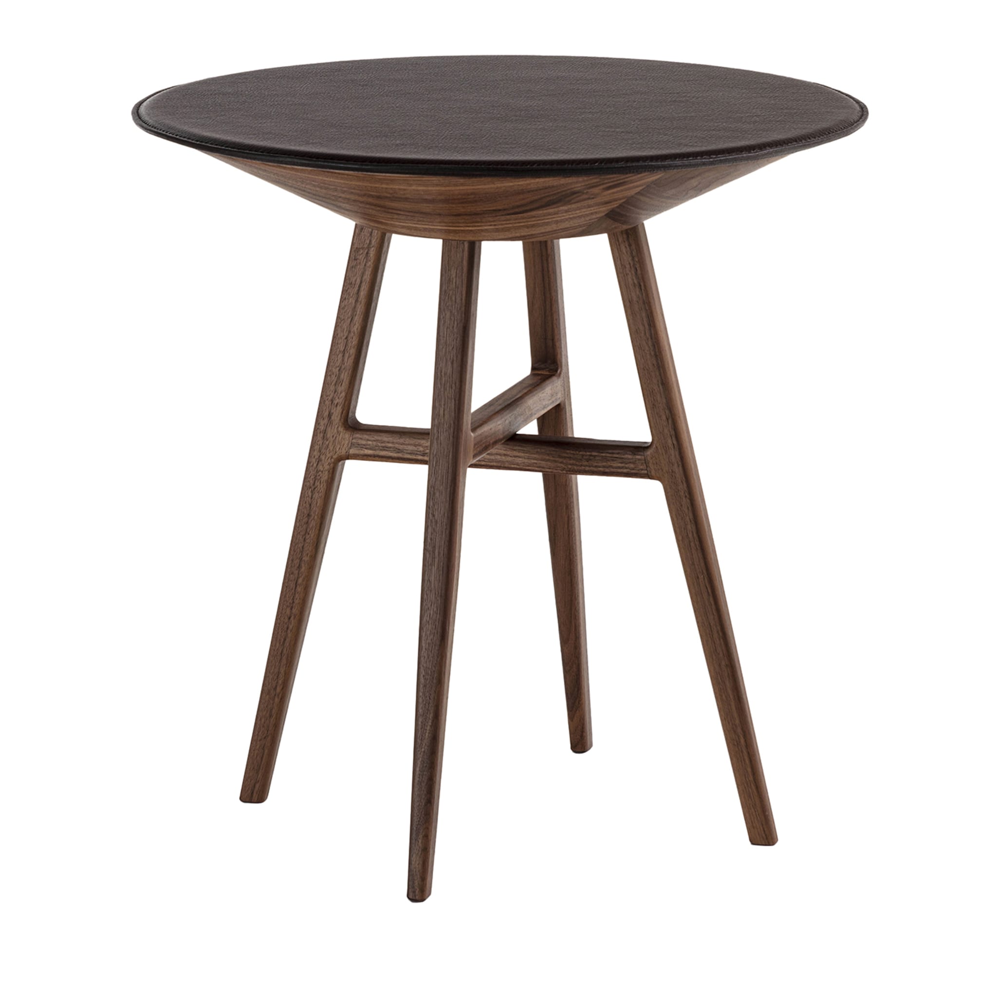 Joker Round Black & Brown Accent Table - Main view