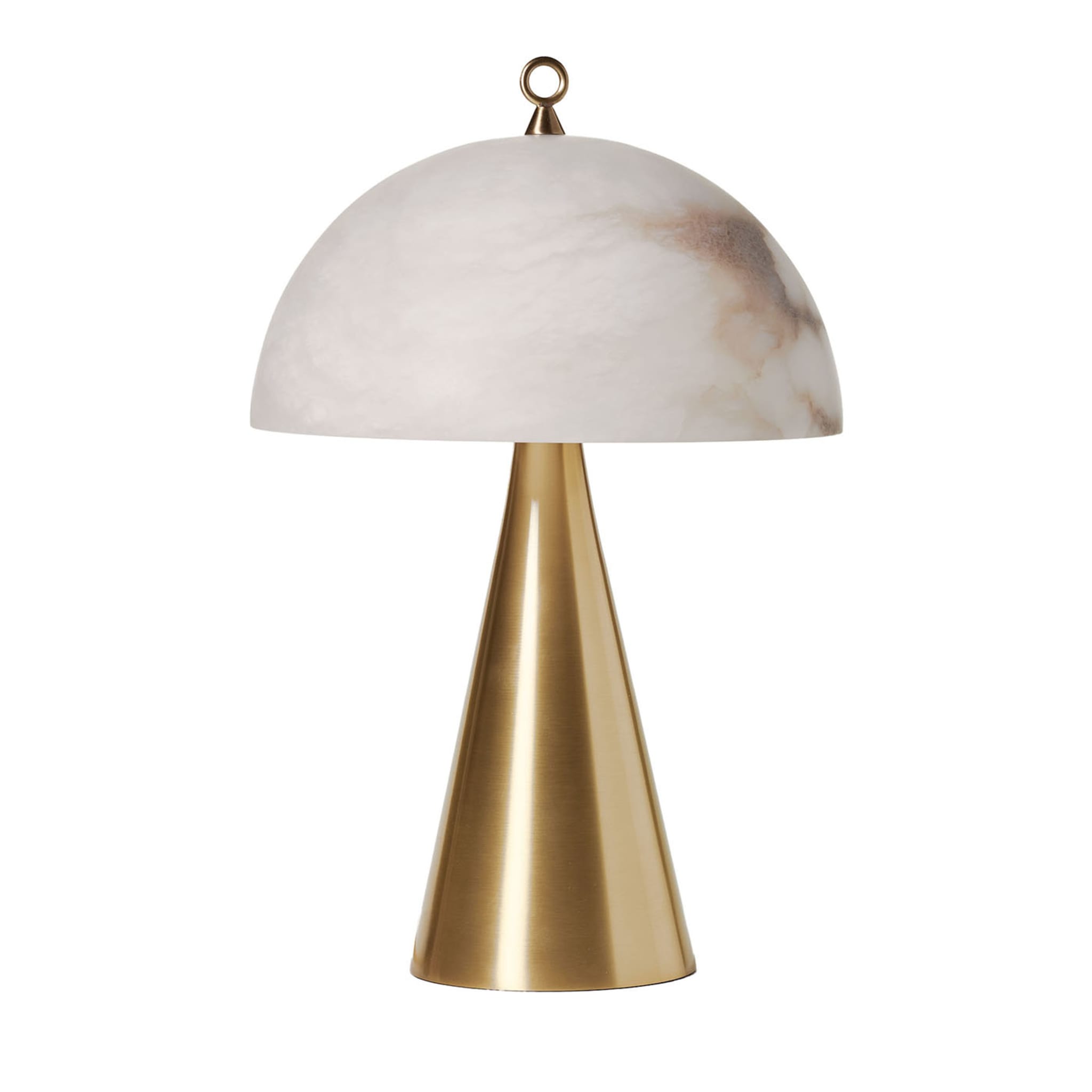 "Fungotto" Table Lamp in Satin Brass and Alabaster - Main view