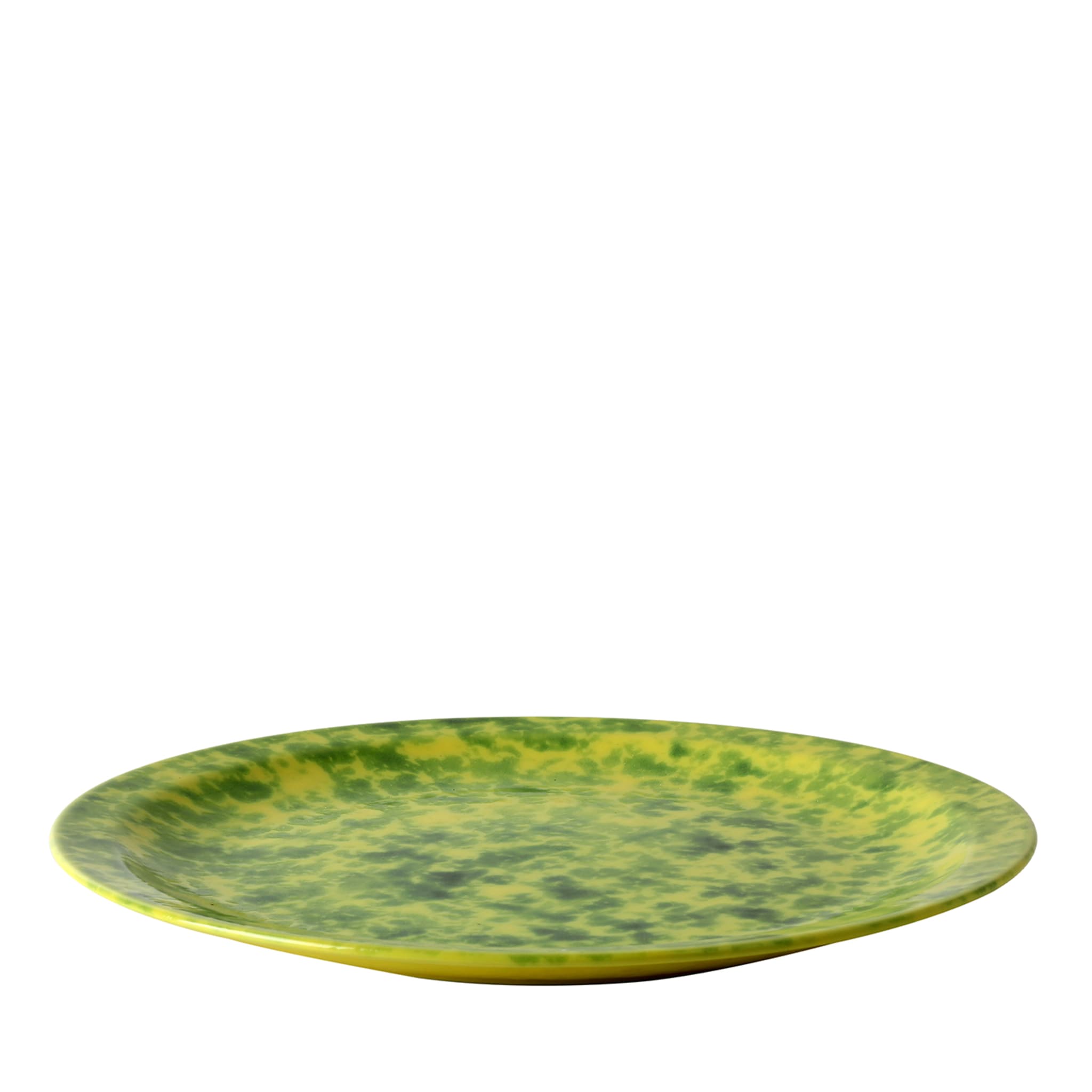 Limoni Round Green-Mottled Yellow Dinner Plate - Alternative view 1