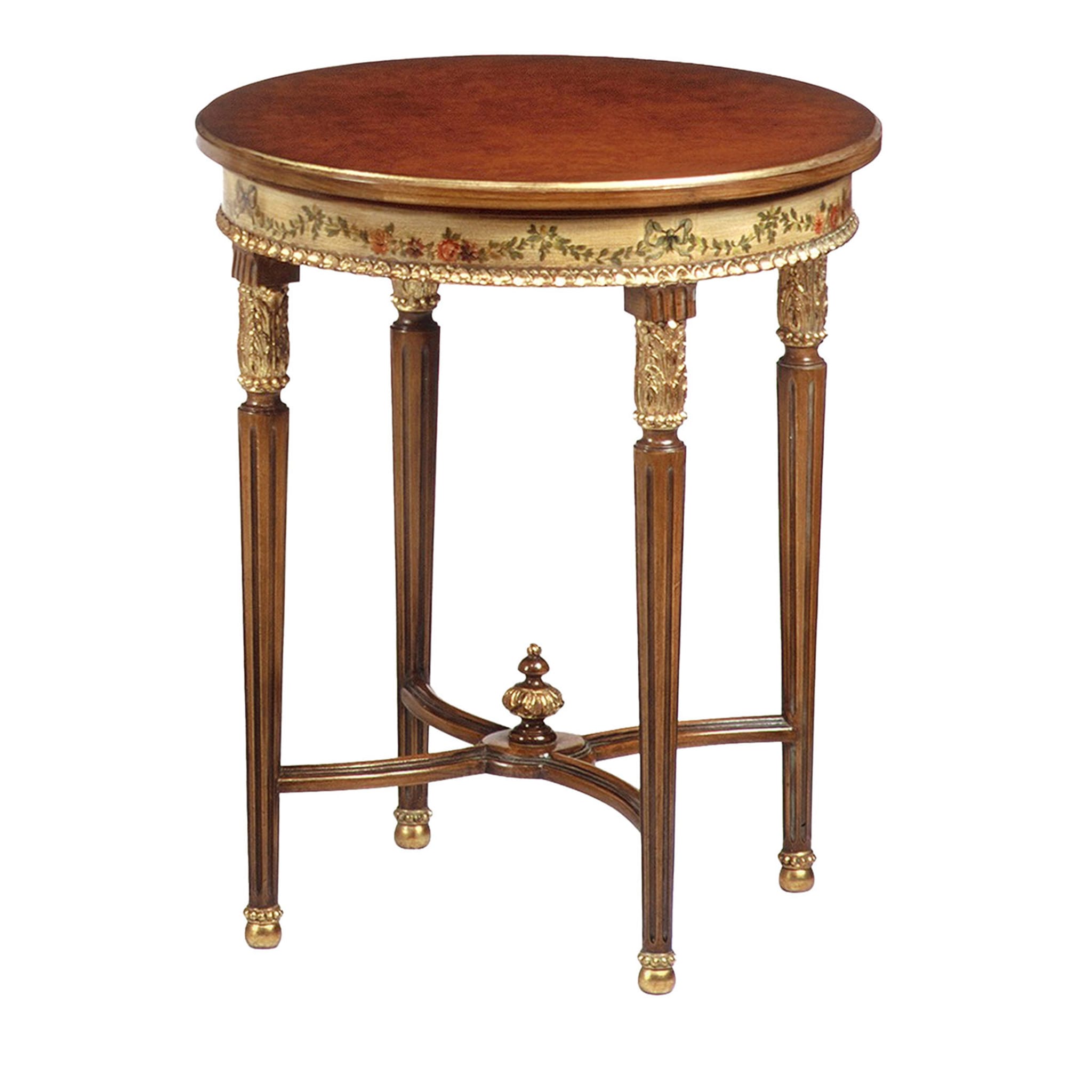 Table d'appoint ronde en ivoire de style Louis XVI - Vue principale