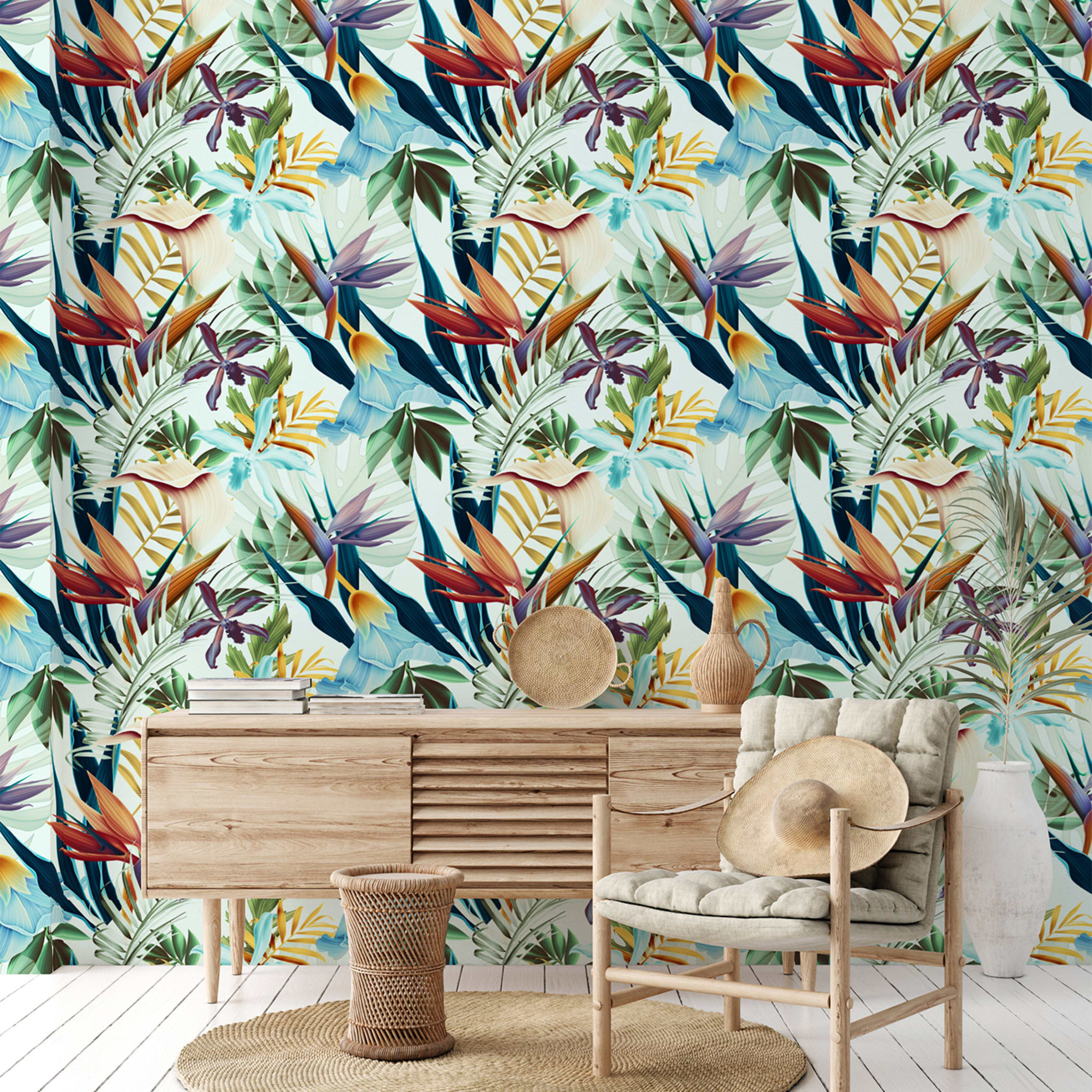 Bali Wallpaper with Tropical Print - Alternative view 3