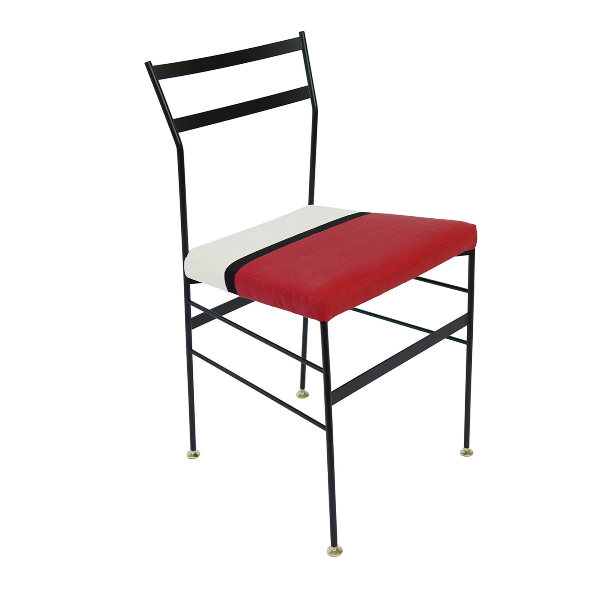 Set of 2 Pontina Bruxel Red and White Chair - Main view