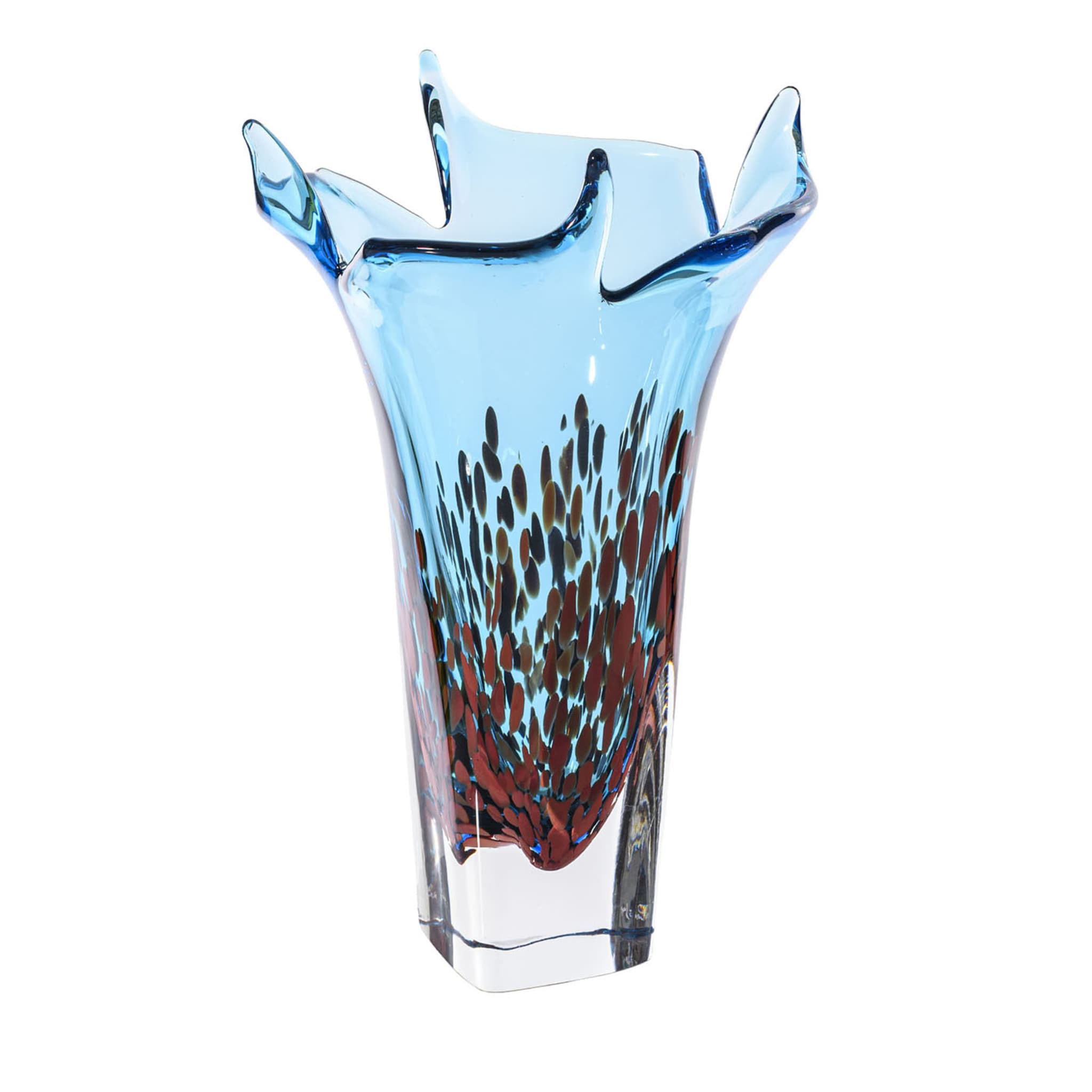 Grand vase en verre bleu clair Bloom - Vue principale