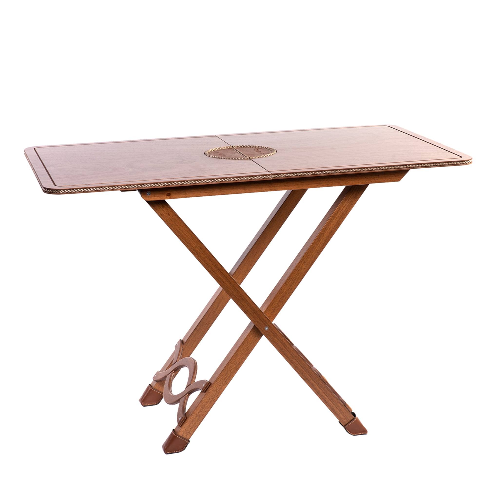 Rectangular Bistro Table with Case and Beige Rope - Main view