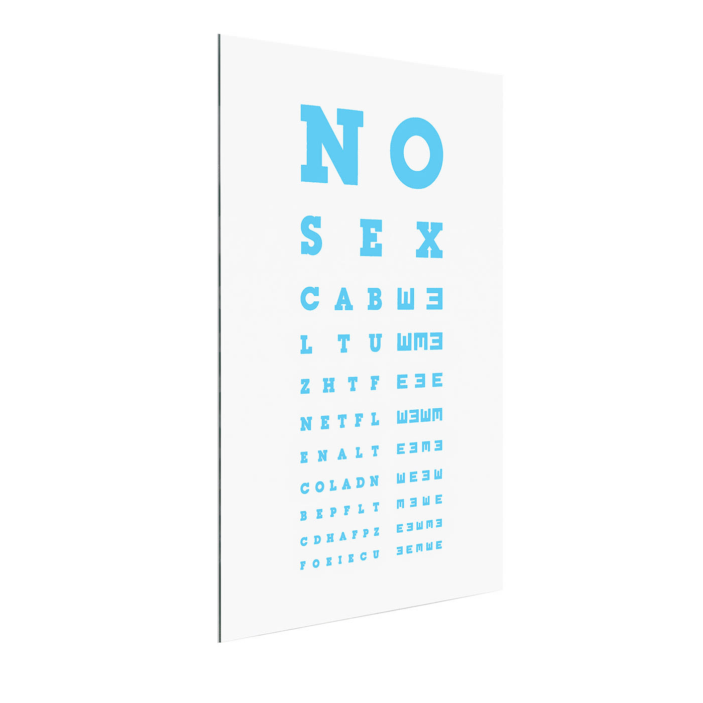 No Sex Light Blue Mirror - Atelier Biagetti
