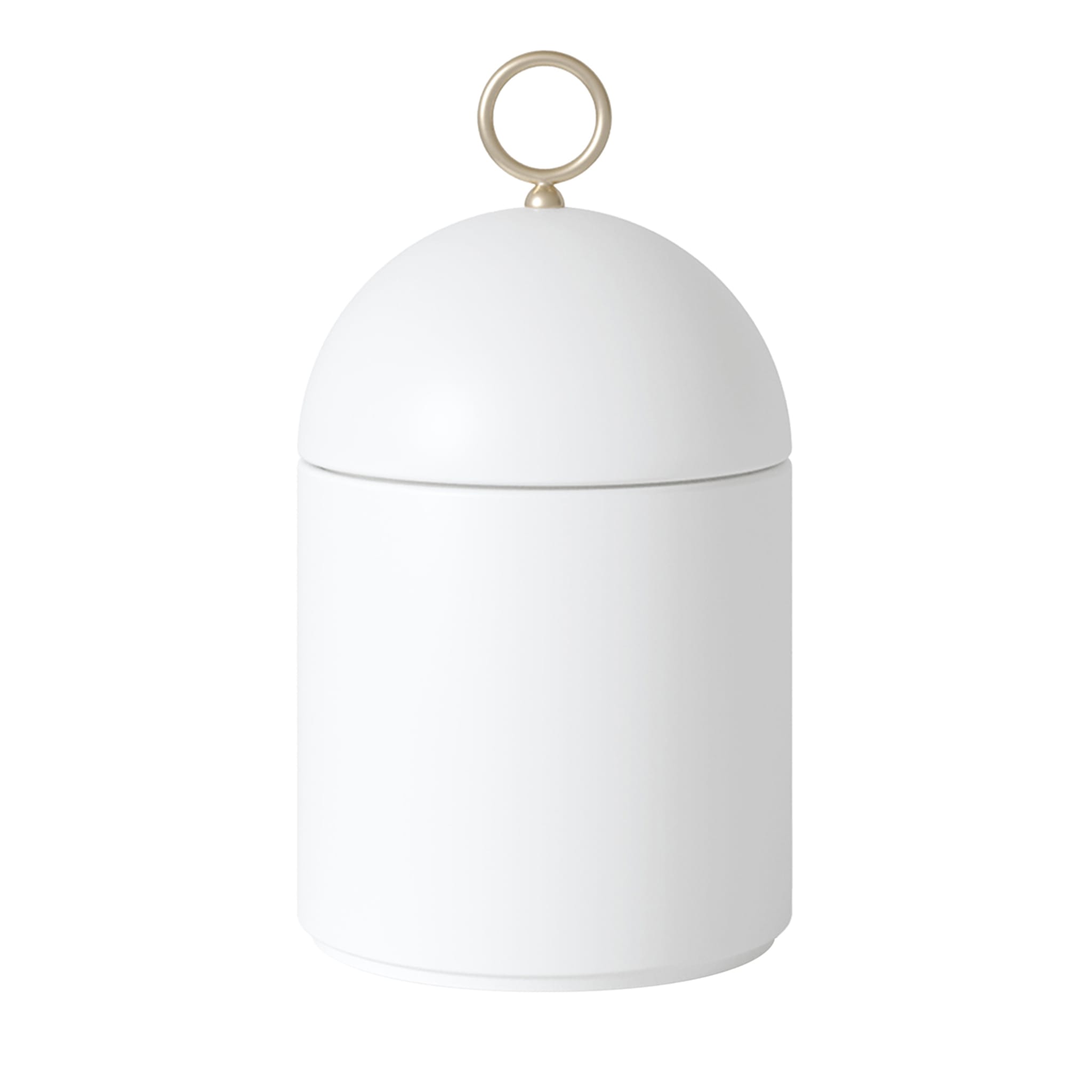 Dahlia Box cilindrico bianco con coperchio - Vista principale