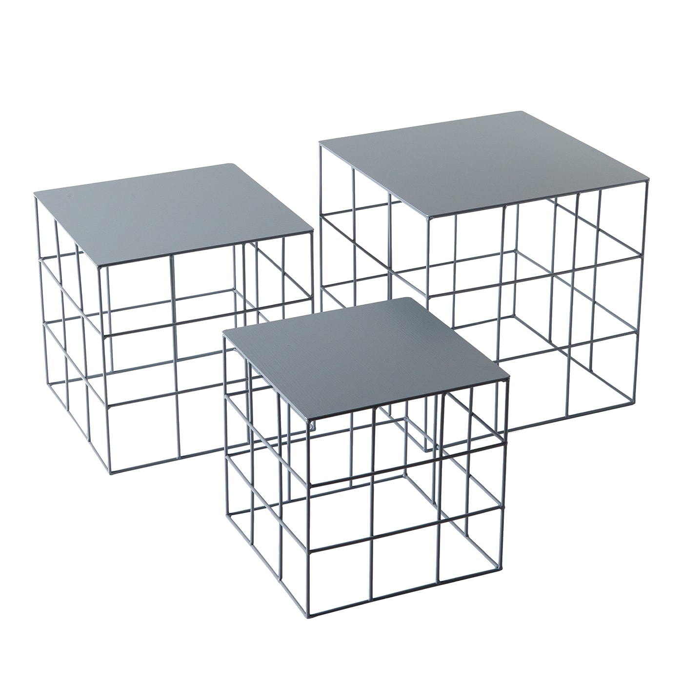 Reton Set of 3 Gray Side Tables - Atipico