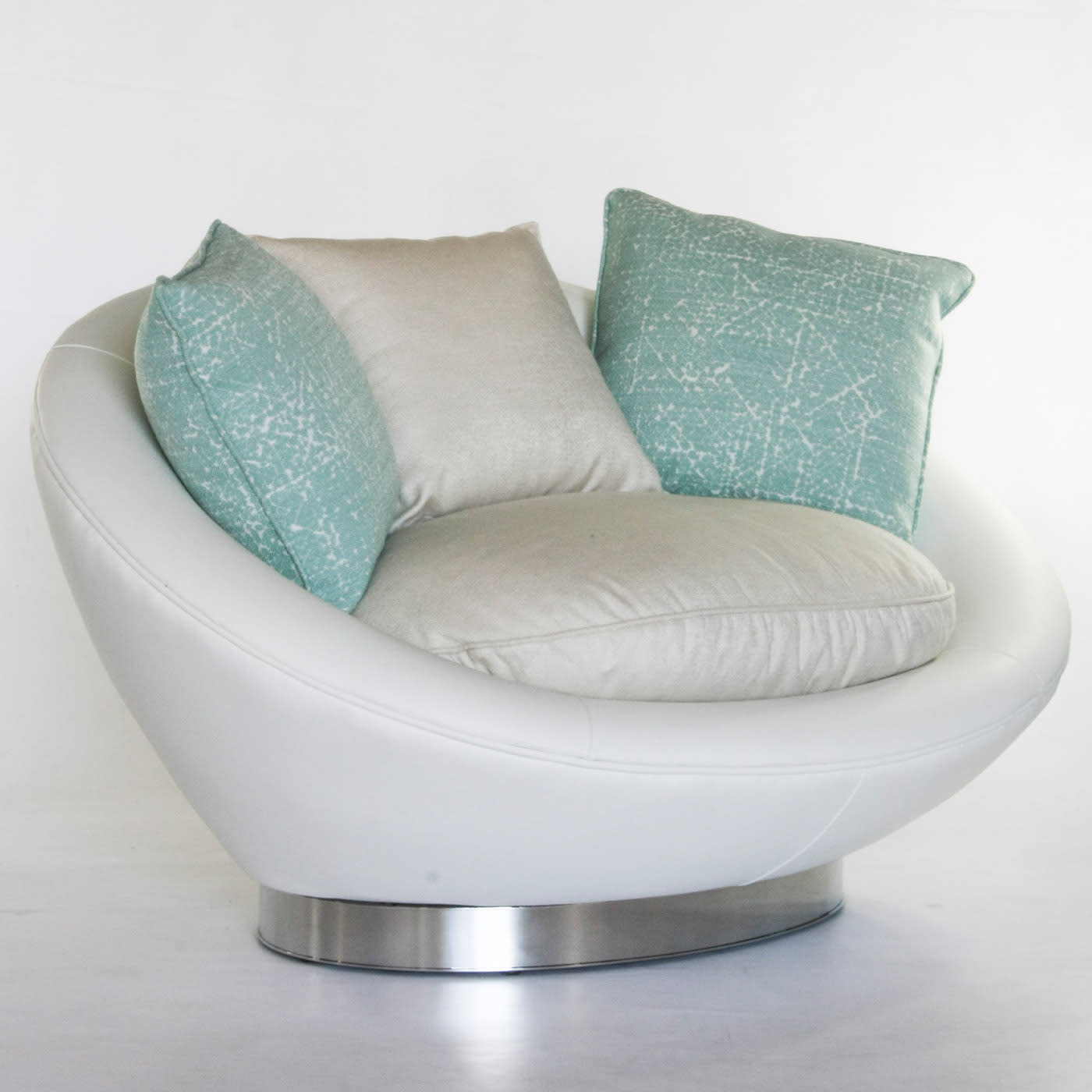 Aria Round White Sofa - Galbiati Fratelli