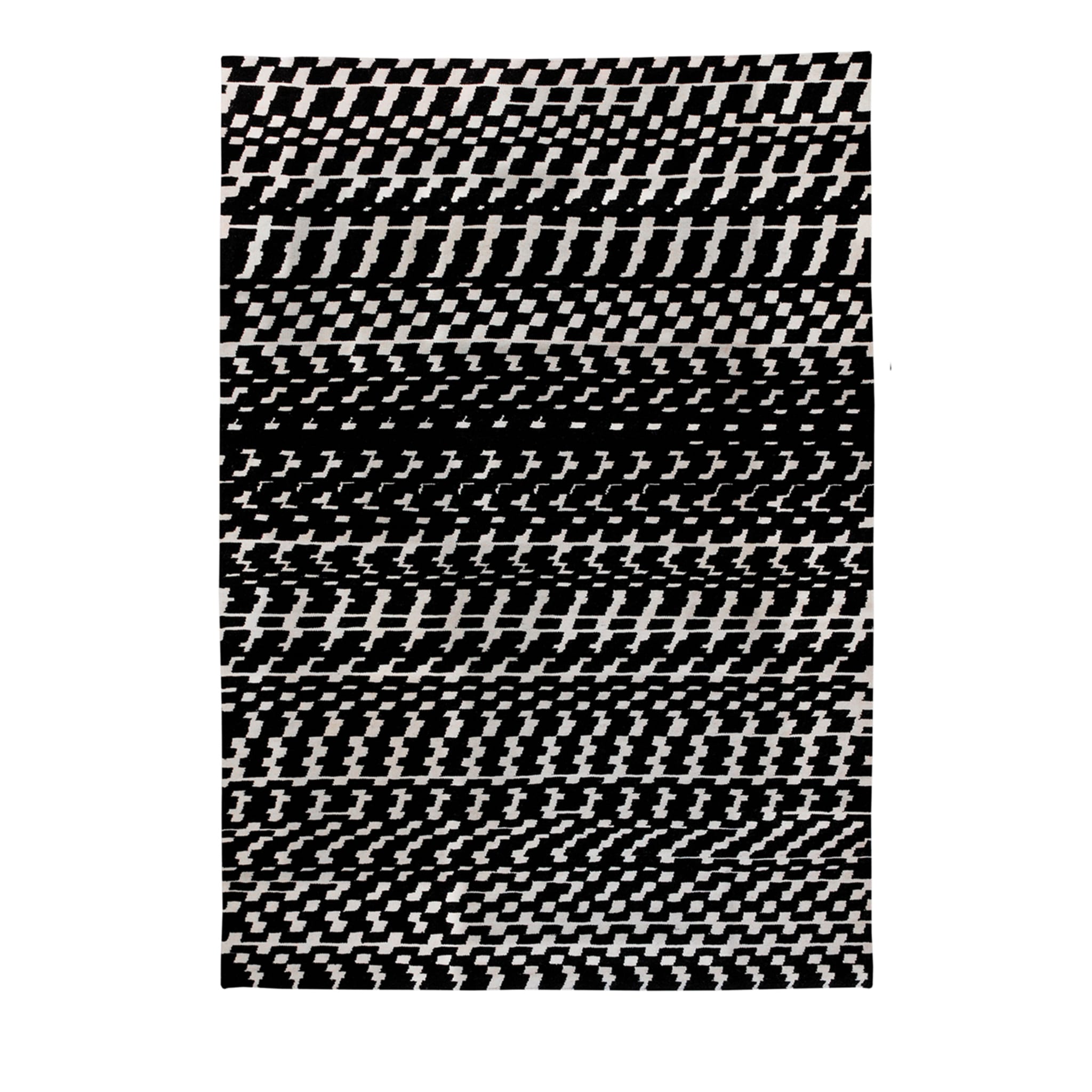 Fuoritempo Kilim Rug Black and White by Paolo Giordano e Nicole Jeanneret - Main view