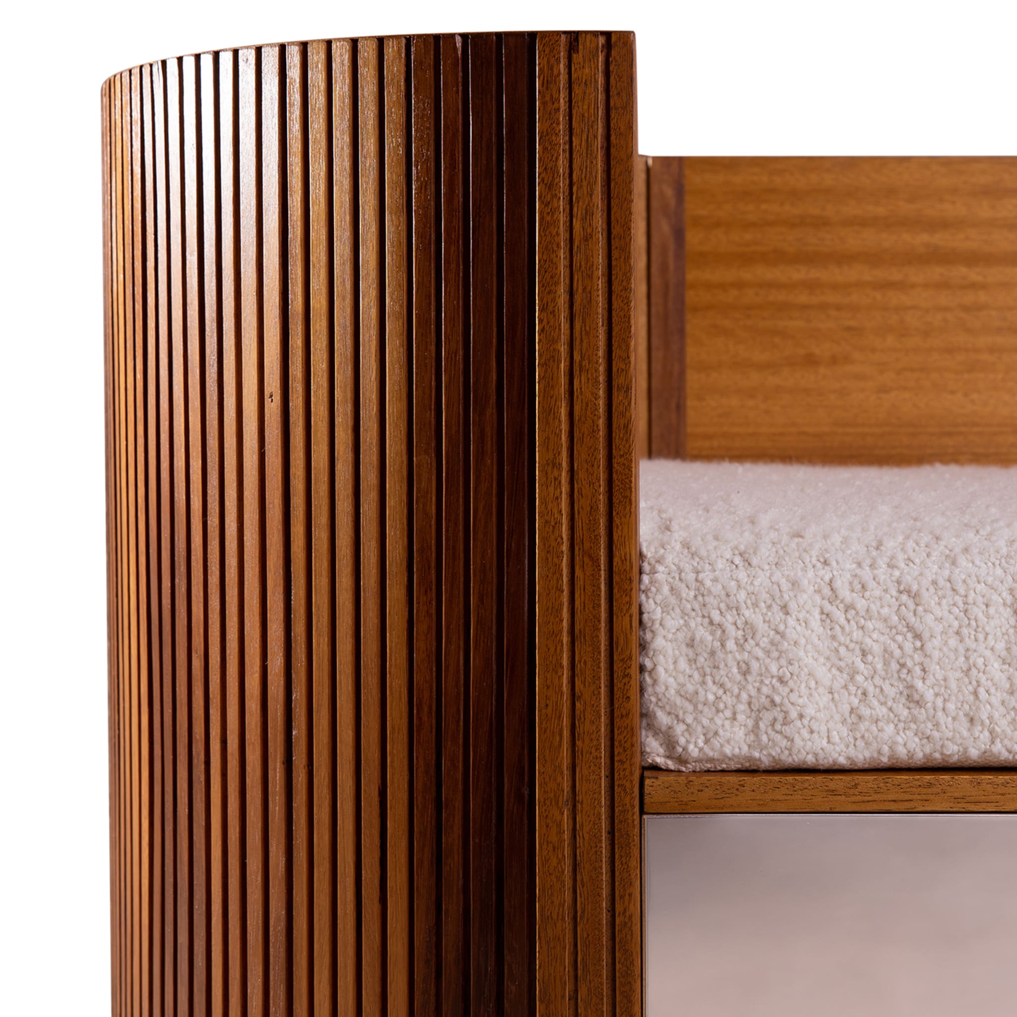 Antonio Conversation Sofa Wood and Steel - Alternative view 3