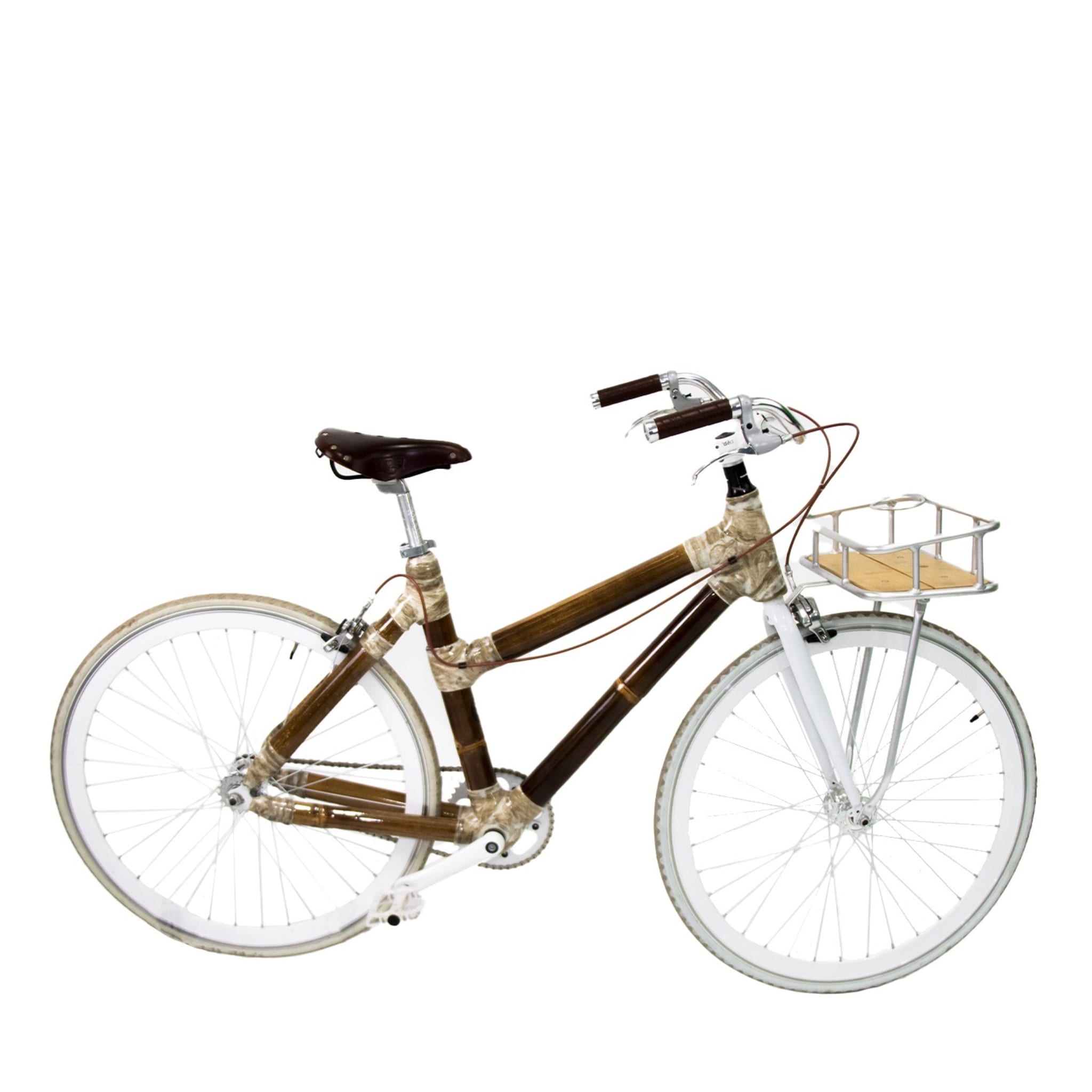 Bicicleta de bambú Gravel White&amp;Green - Vista principal