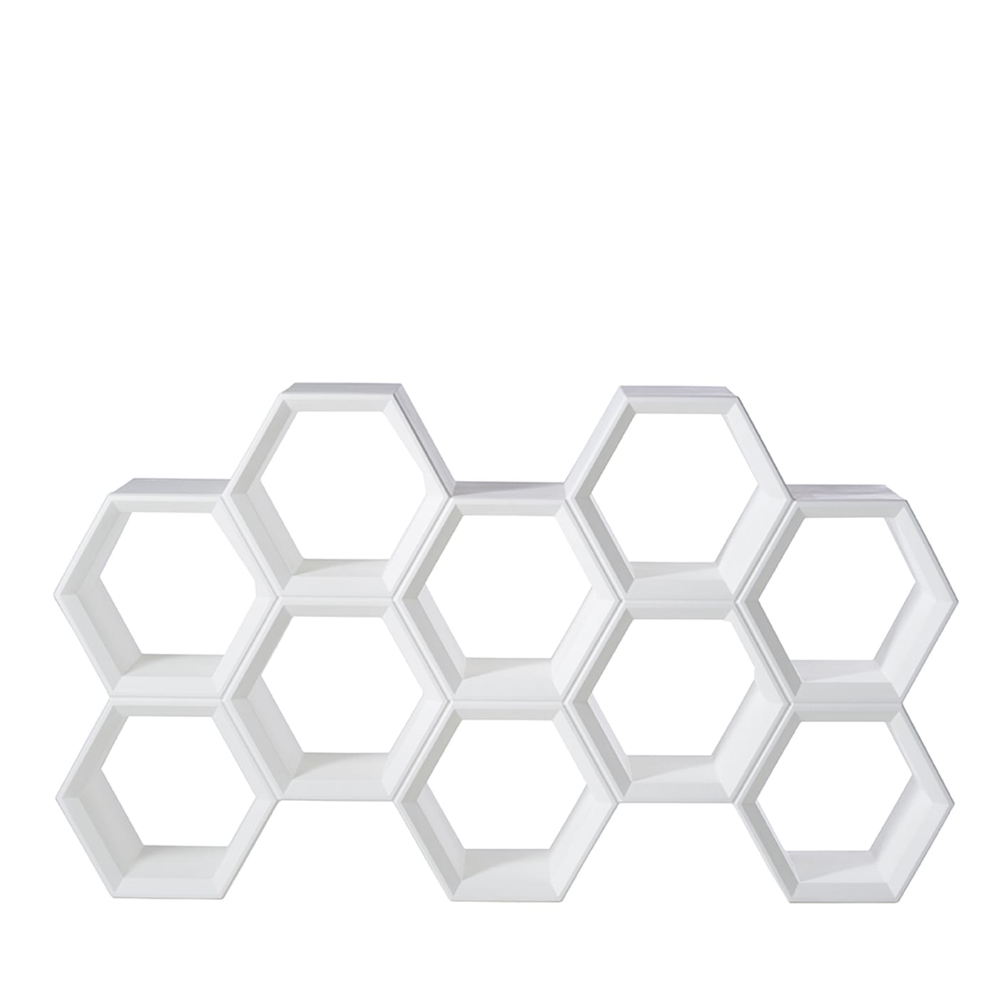 Hexa White Honeycomb Bookcase - Slide