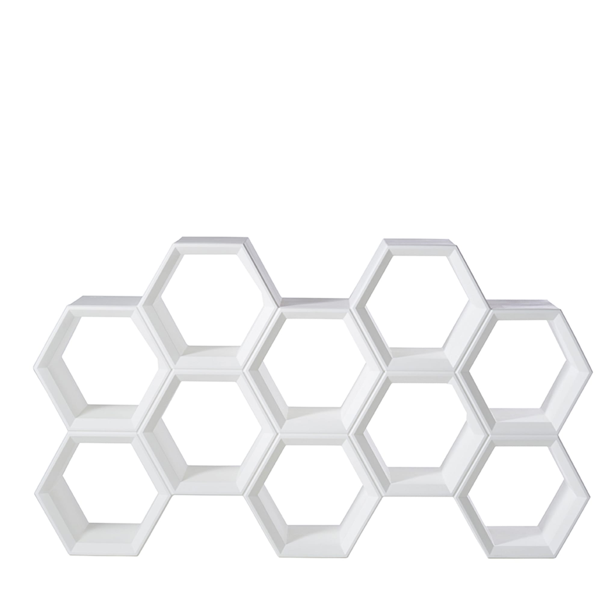 Hexa White Honeycomb Bookcase - Main view