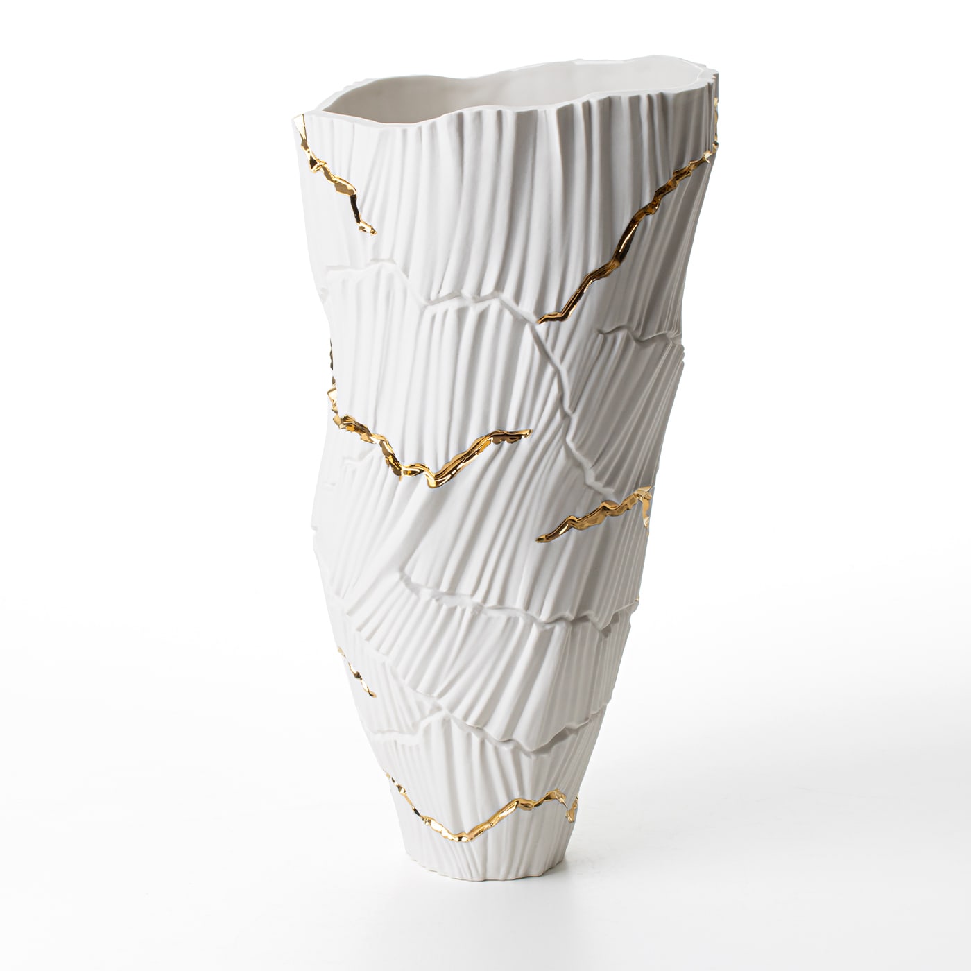 Meltemi Gold Risse Vase Fos Ceramiche | Artemest