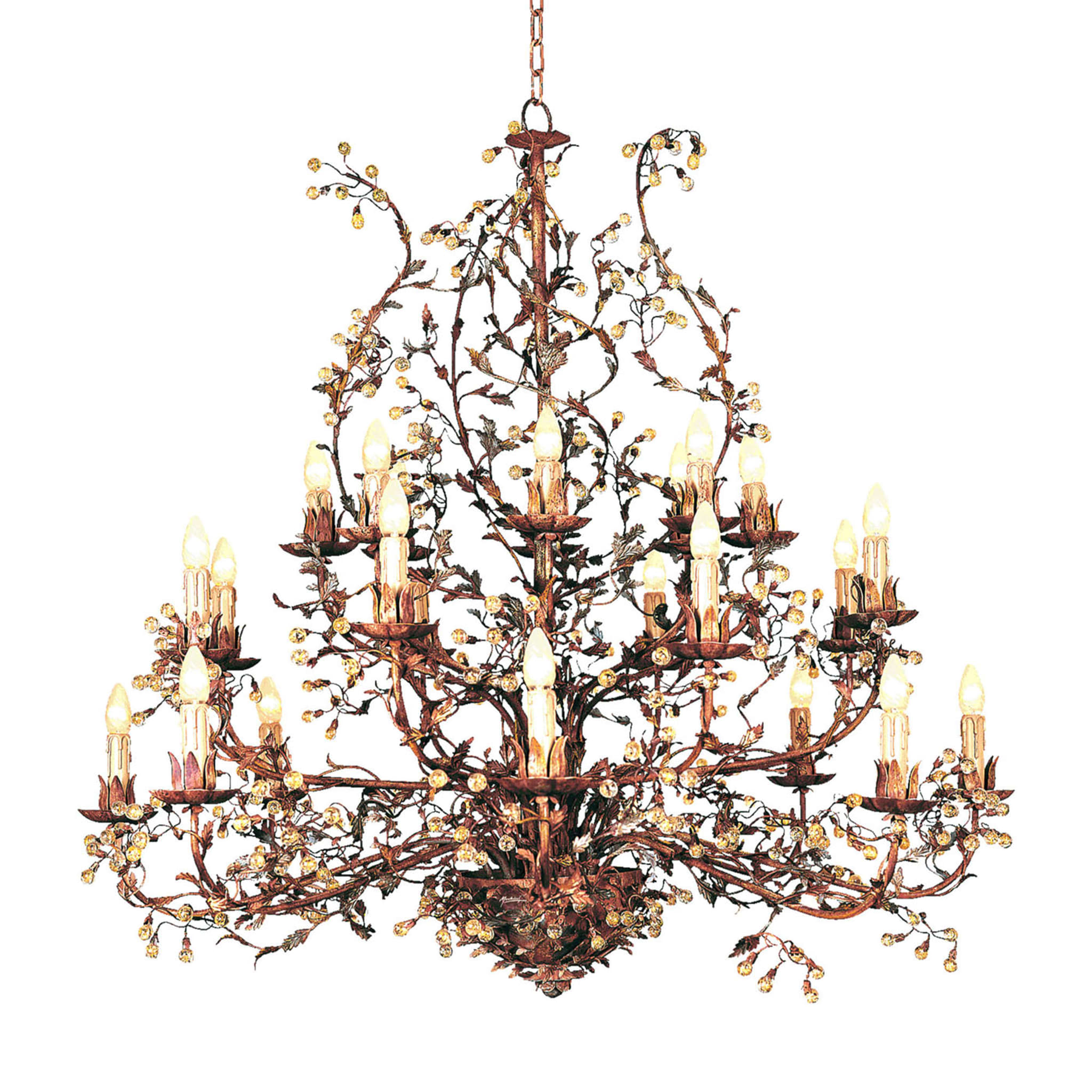 202 Floral Coppery Chandelier - Main view