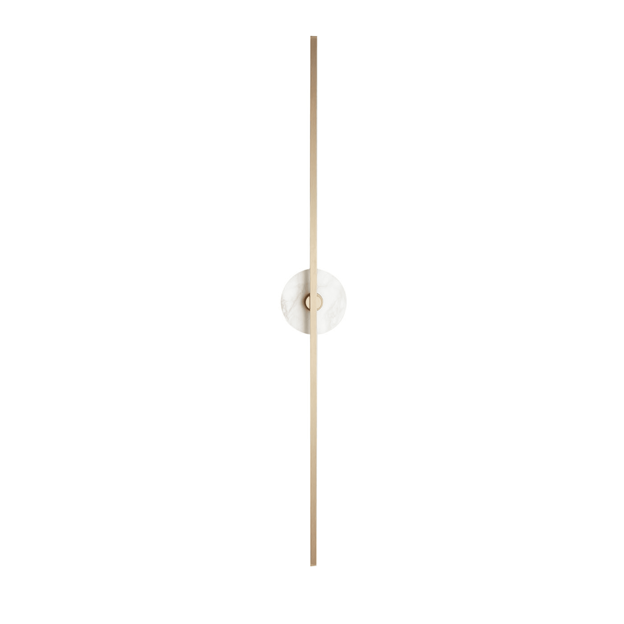 "Essential Grand Stick" Wall Sconce in Satin Brass and Alabaster - Main view