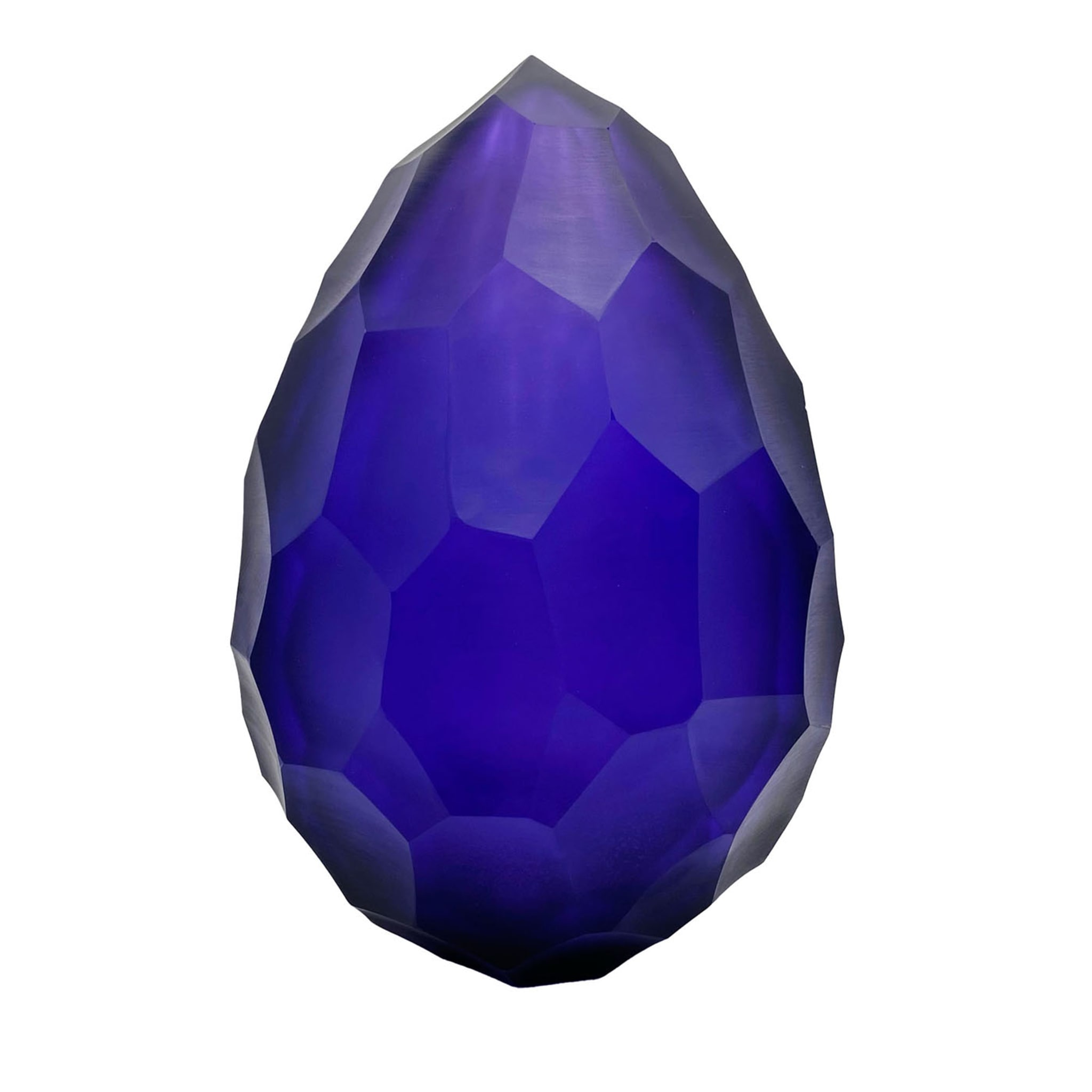 Escultura Uovo Diamante Azul Multifacetada - Vista principal