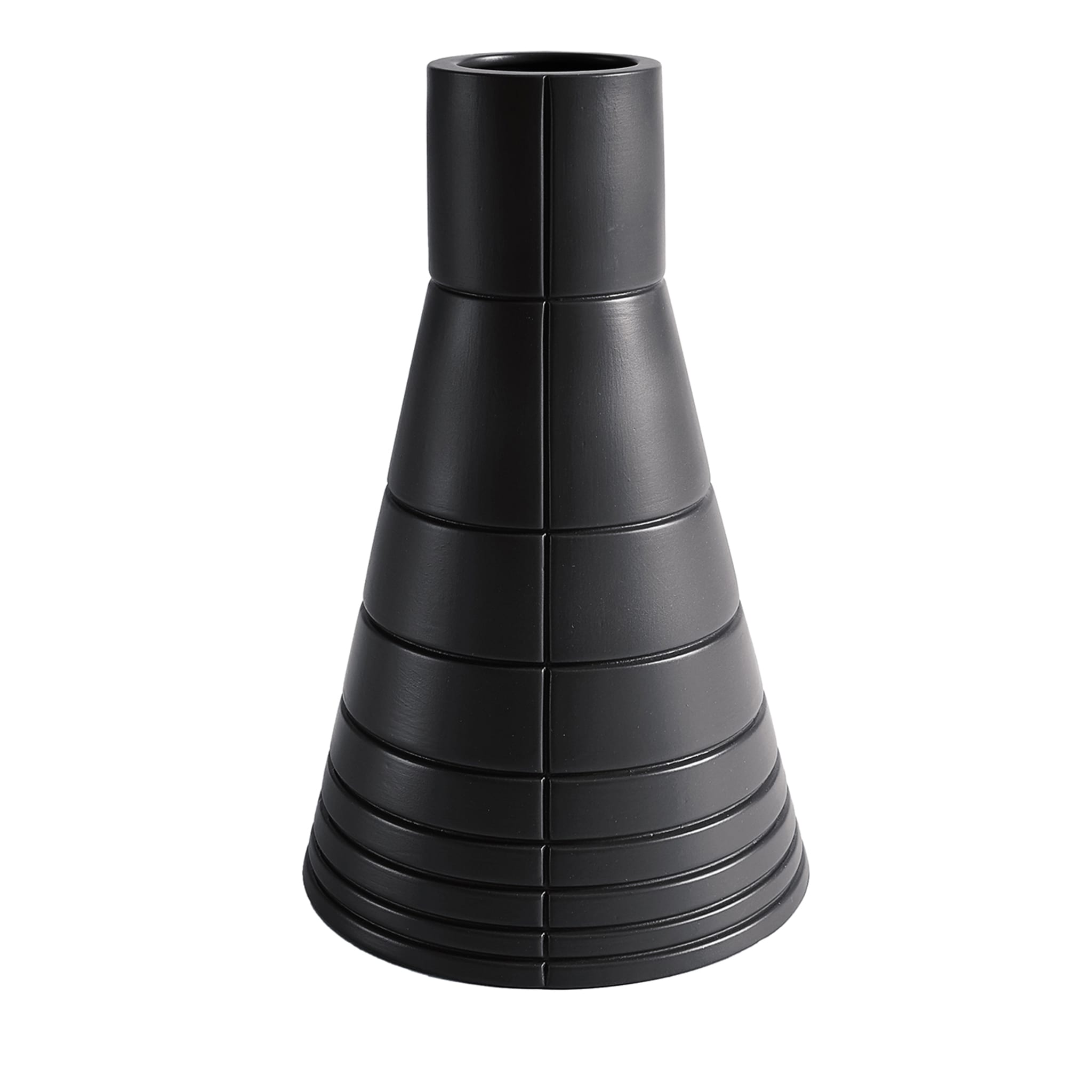 Vase en céramique noire Rikuadra #5 - Vue principale