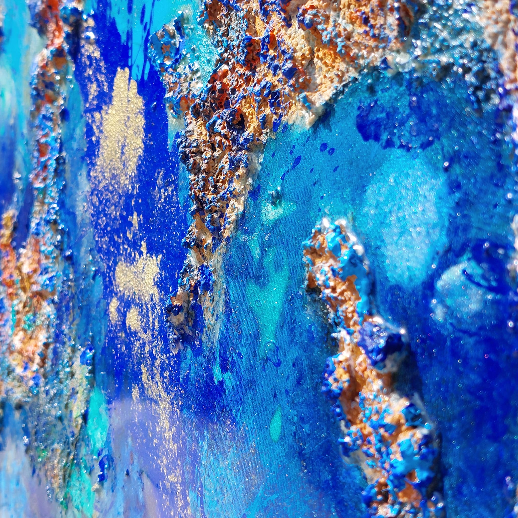 Deed Ocean Reef Mixed-Media Painting - Alternative view 2