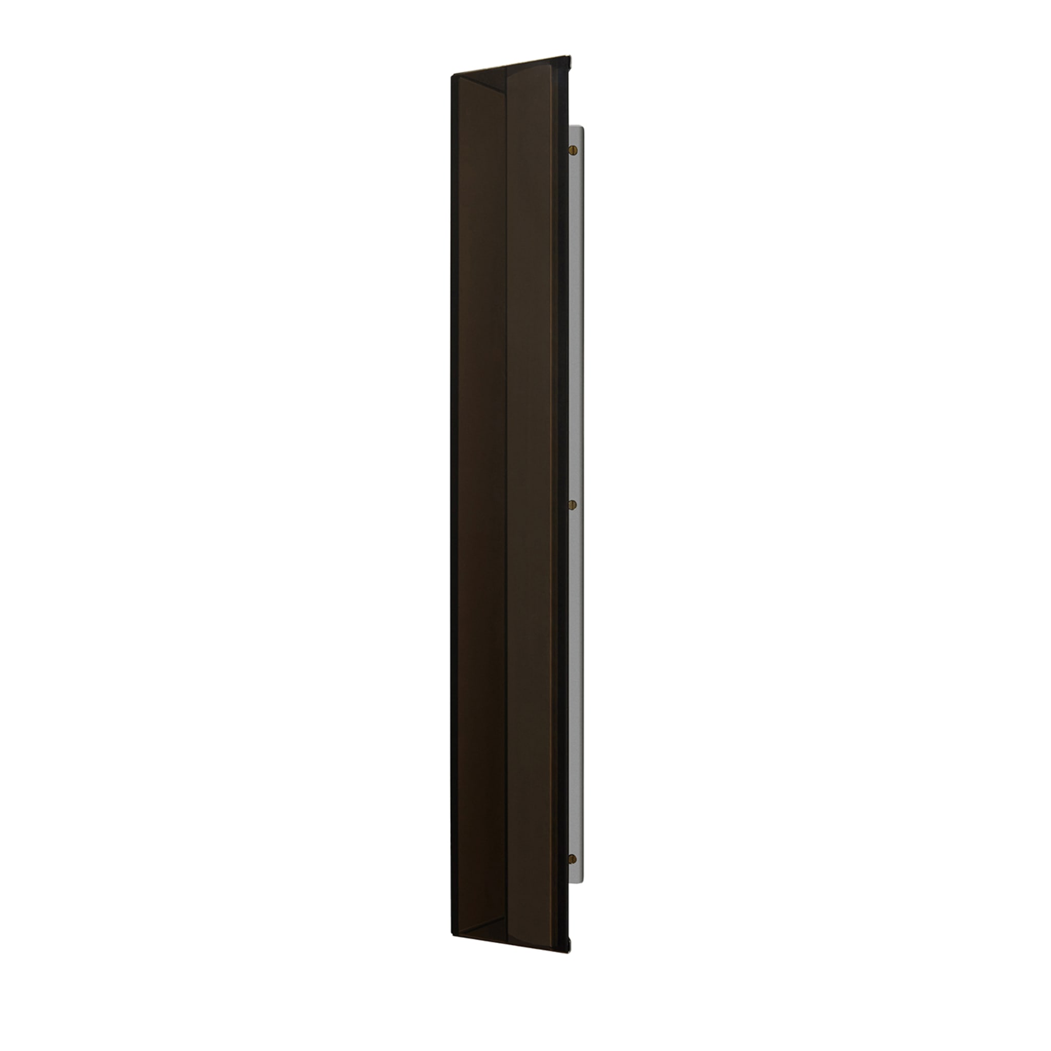 Spettro Tall Black and Steel Sconce - Main view